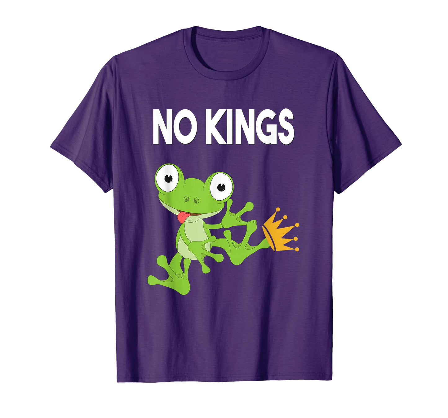 Funny Portland Frog Protest No Kings Funny America Design T-Shirt