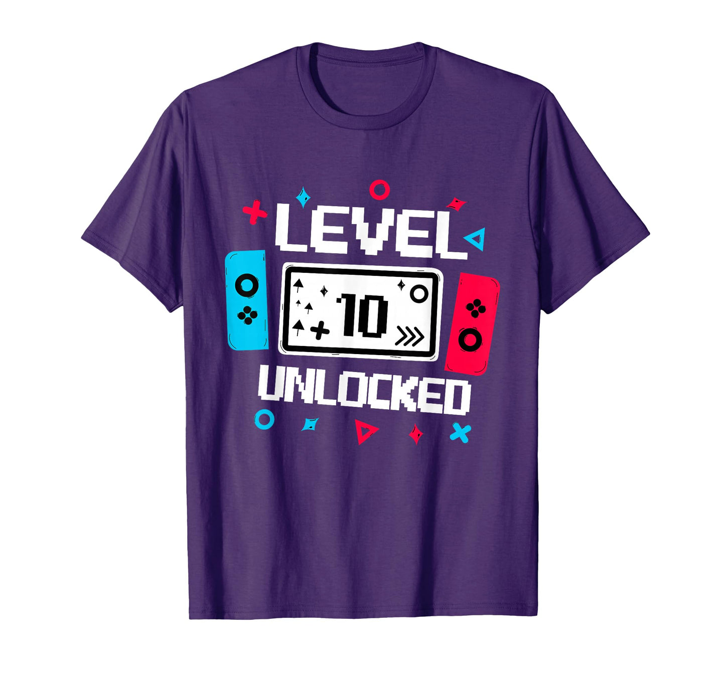Level 10 unlocked Gamer 10th Birthday Gift Video Game lovers T-Shirt