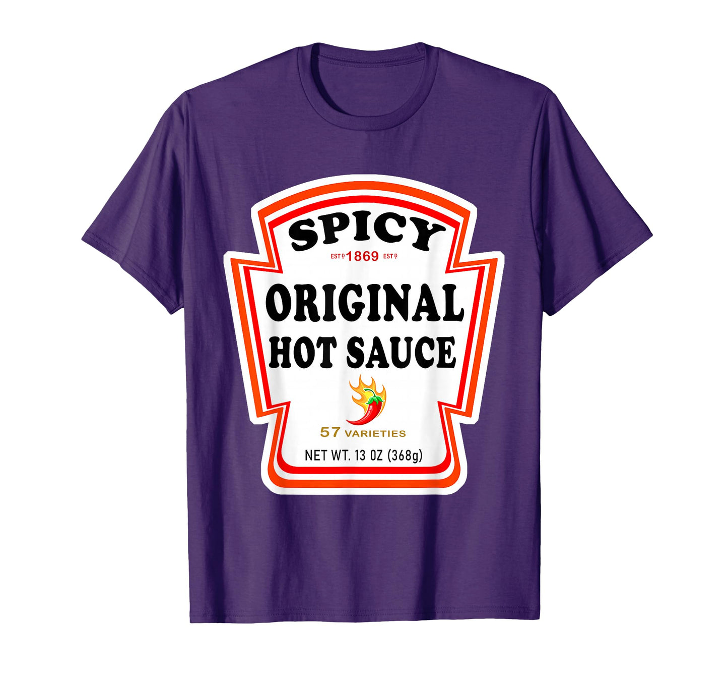 Spicy Chili Sauce Bottle Label Halloween Matching Costume T-Shirt