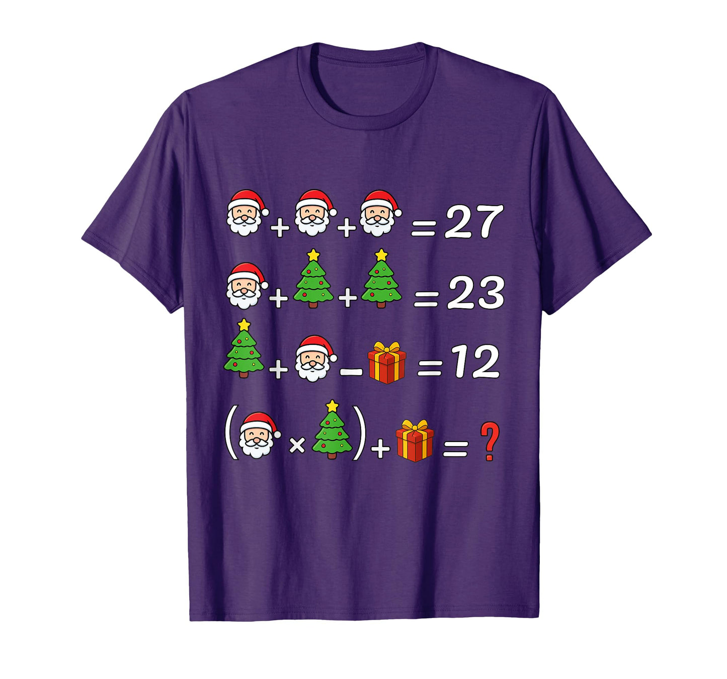 Funny 67 Meme Christmas Math Teacher Santa Six Seven Puzzle T-Shirt