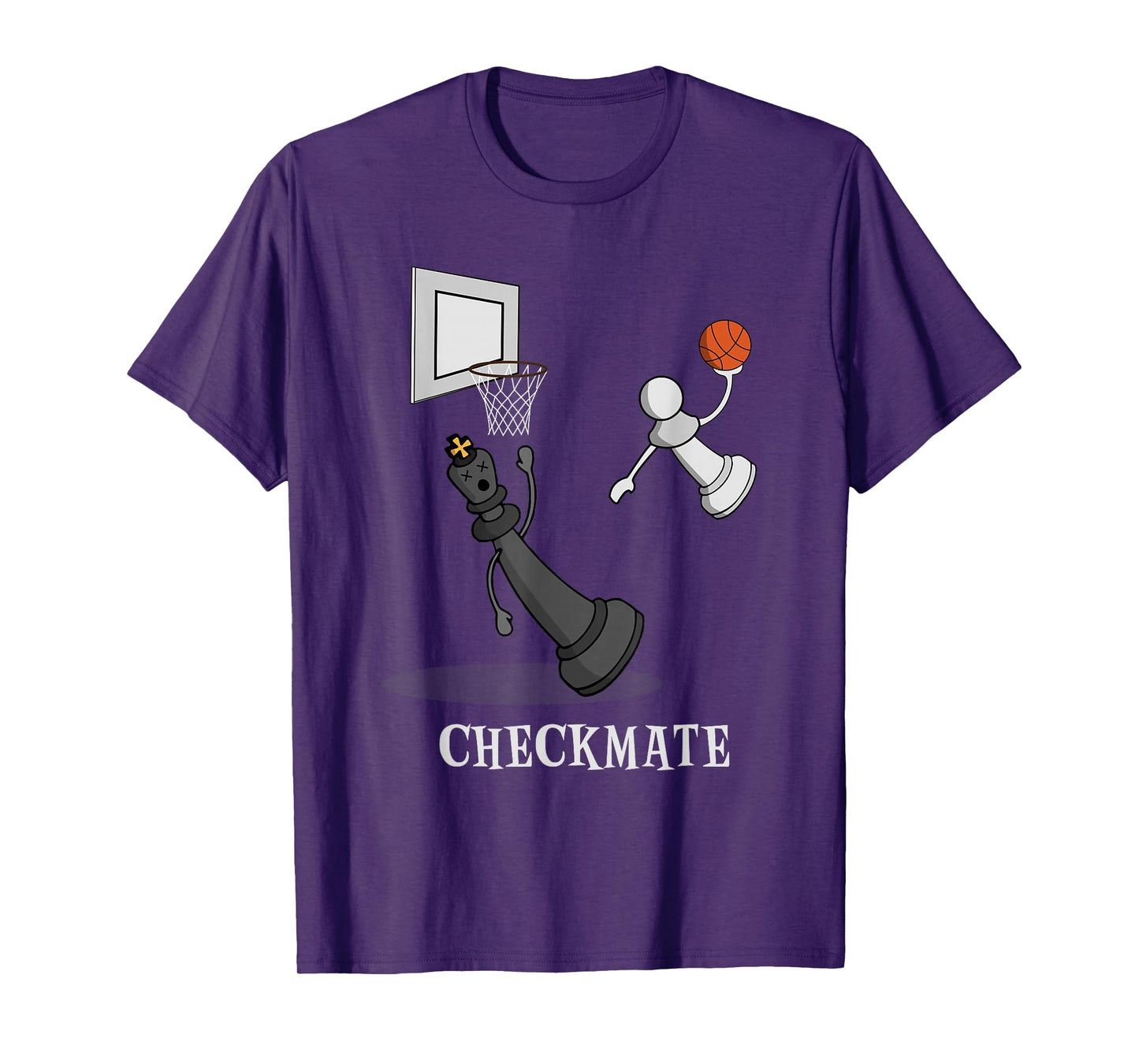 Funny Checkmate Chess Basketball Game Board King Pawn Piece T-Shirt