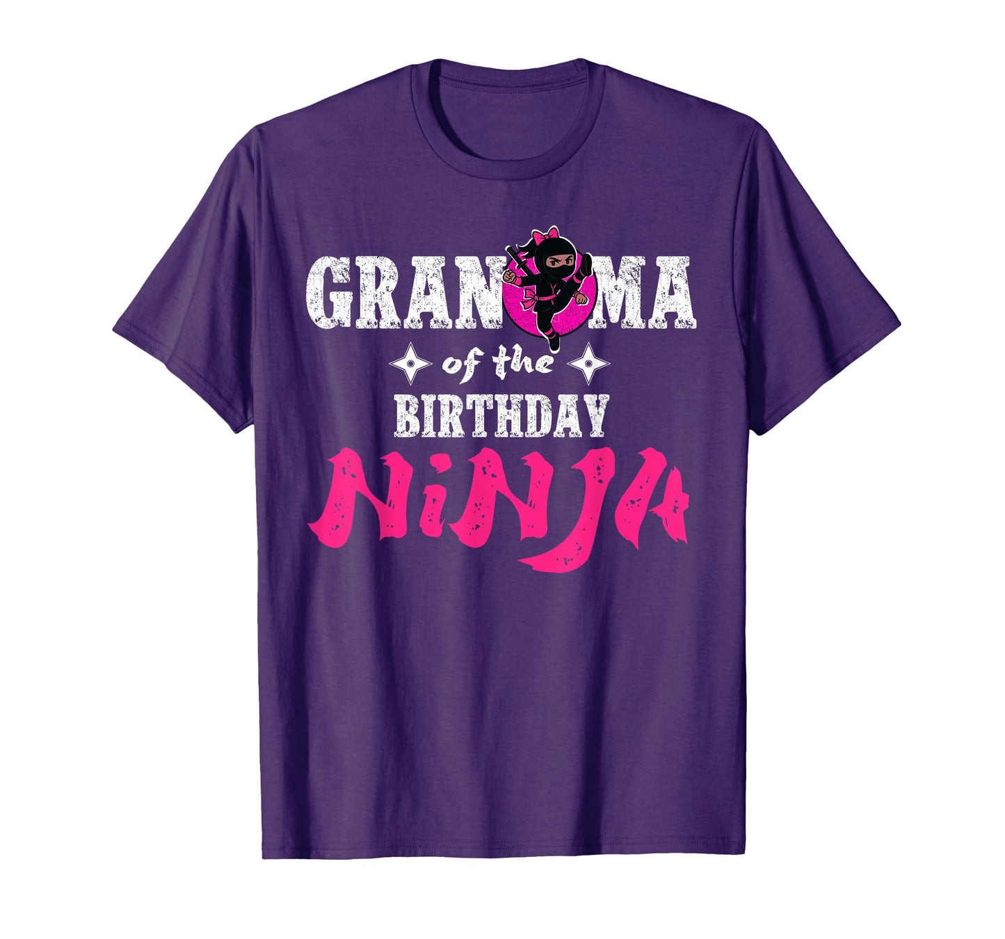 Grandma of The Birthday Ninja Funny Girl Ninja Birthday T-Shirt