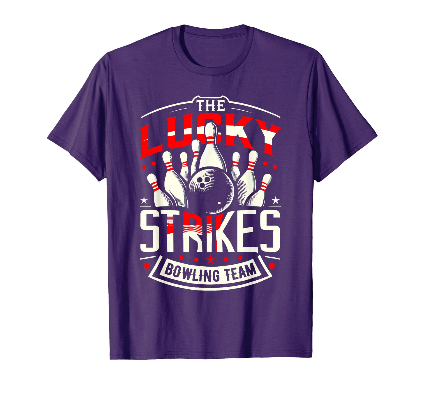 Lucky Strikes Bowling Team Shirt Bowling League T-Shirt