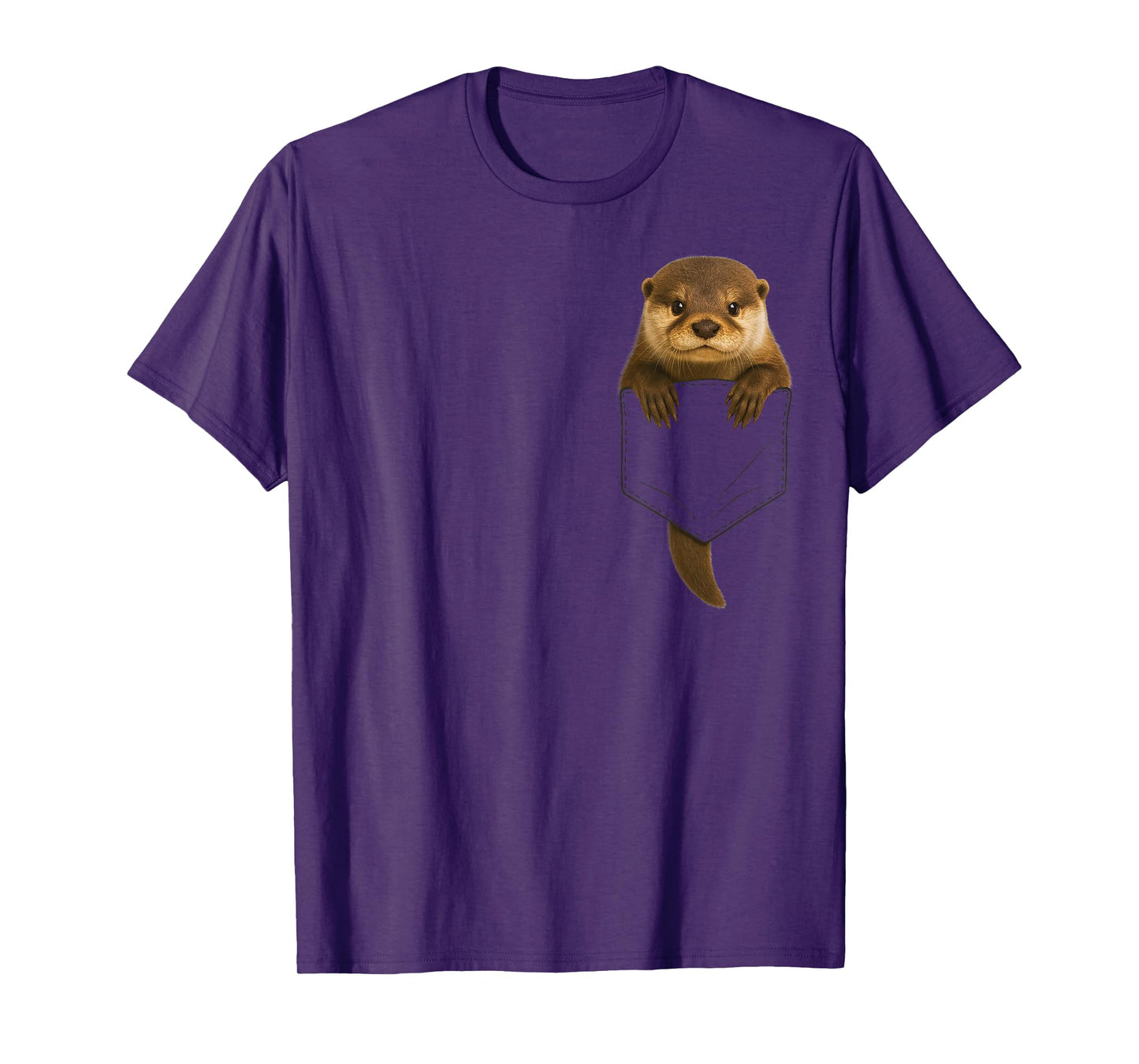 Cute Otter Pocket Funny Gifts For Men Women Kid Otter Lovers T-Shirt