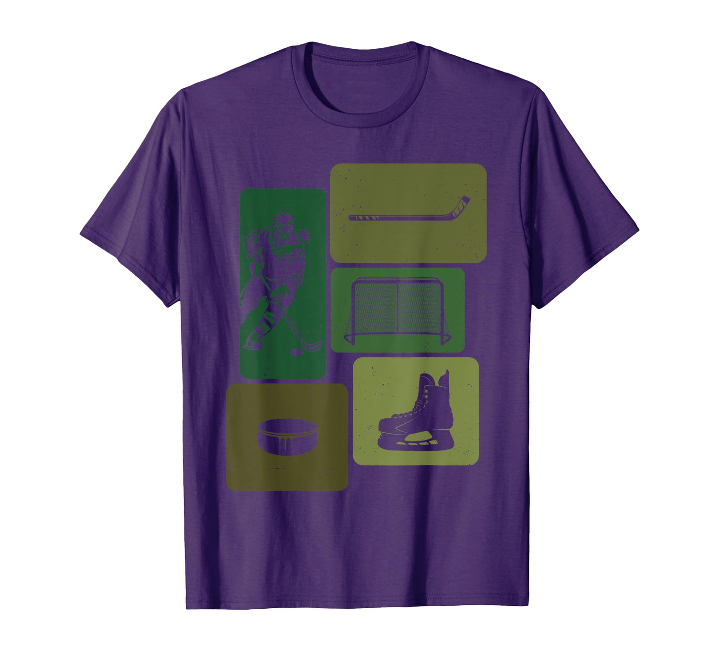 Funny Ice Hockey Puck Stick Winter Game Ice Hockey Player T-Shirt