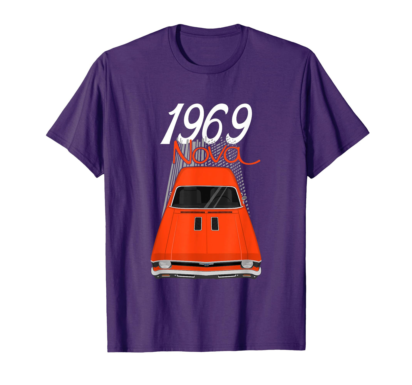 1969 69 Chevys Nova 2 Classic Car Old School Muscle Car T-Shirt