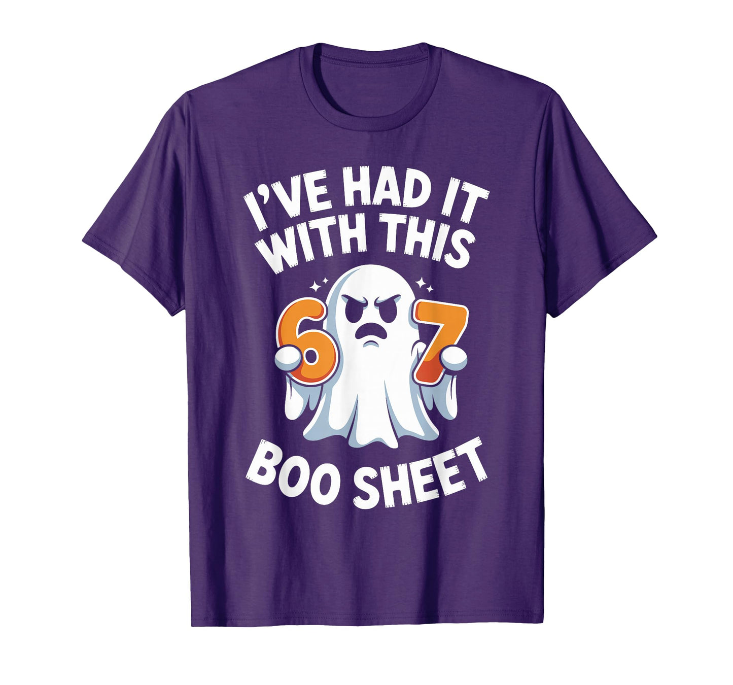 67 Meme Halloween Costume 6 7 Funny Boo Sheet Six Seven T-Shirt