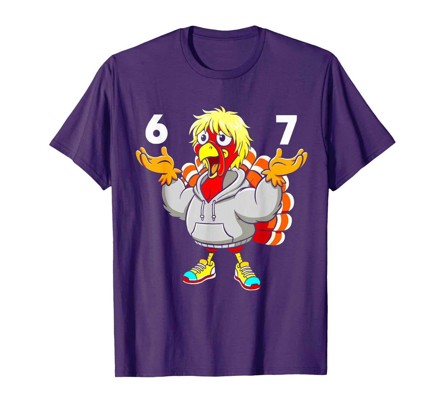 Funny 67 Thanksgiving Meme Turkey Six Seven Costume Boy Girl T-Shirt
