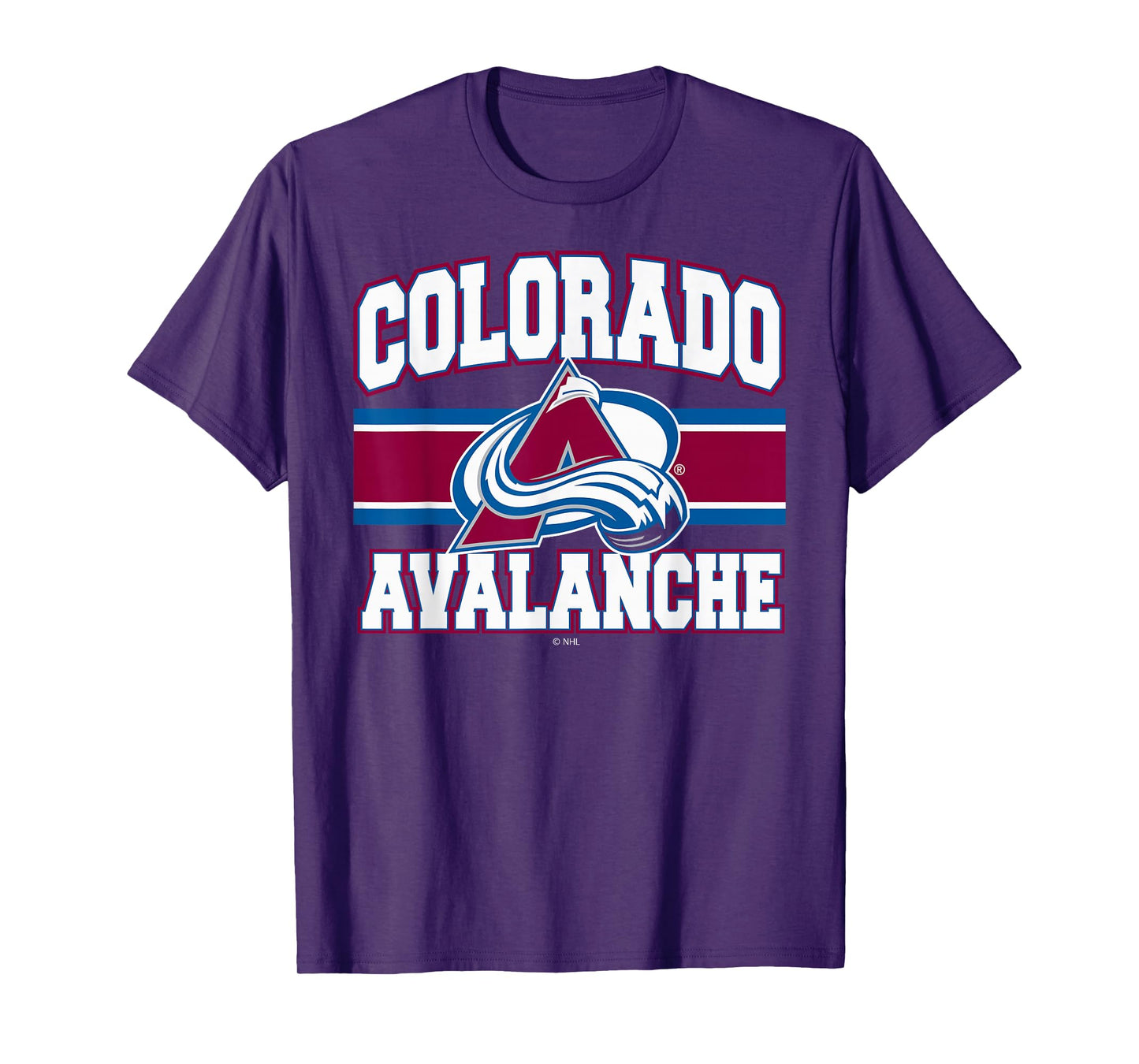 Colorado Avalanche Stripe Black Officially Licensed T-Shirt
