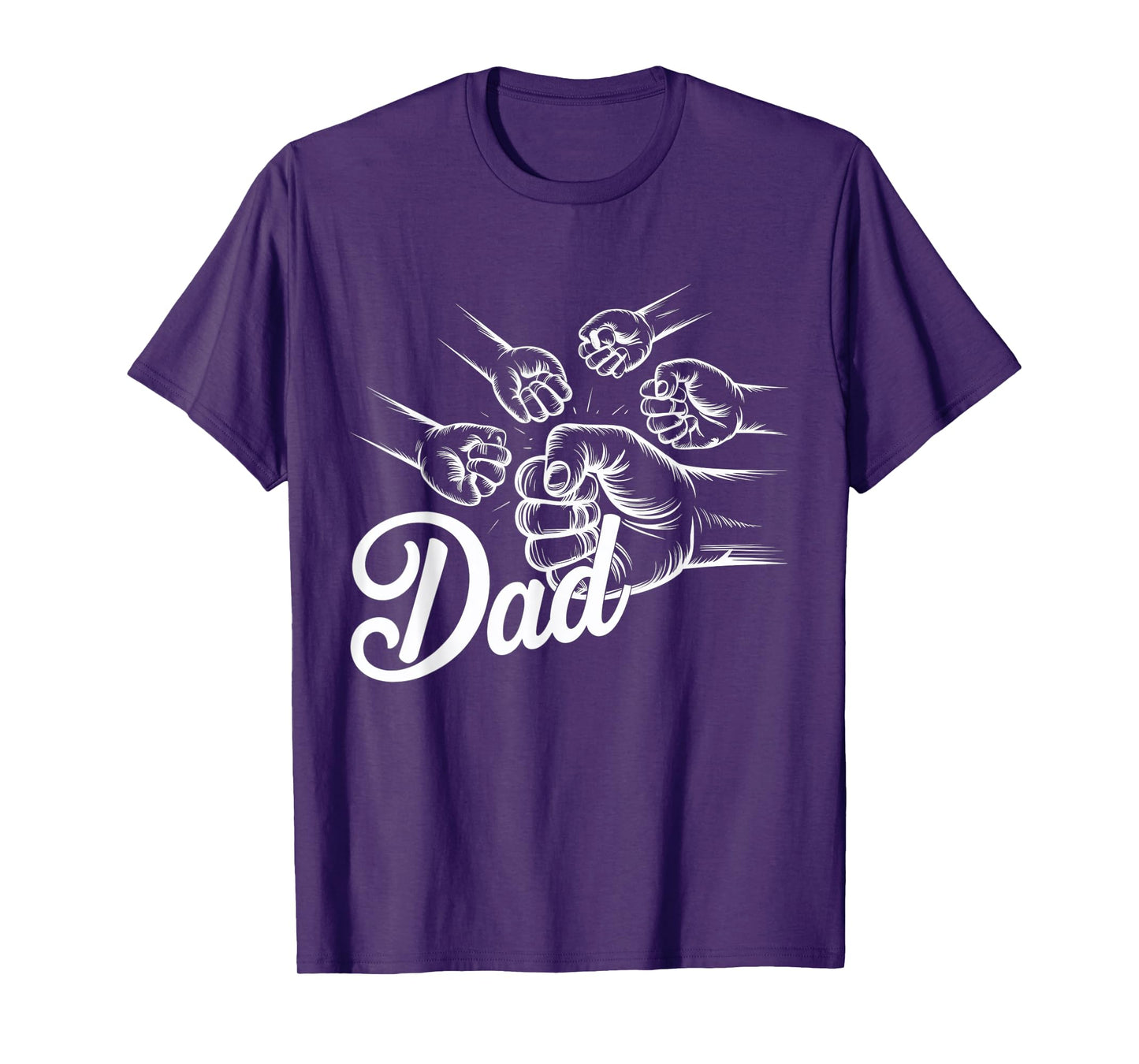 Funny Dad of Four Toddler Kids Fathers Day Fist Bump Family T-Shirt