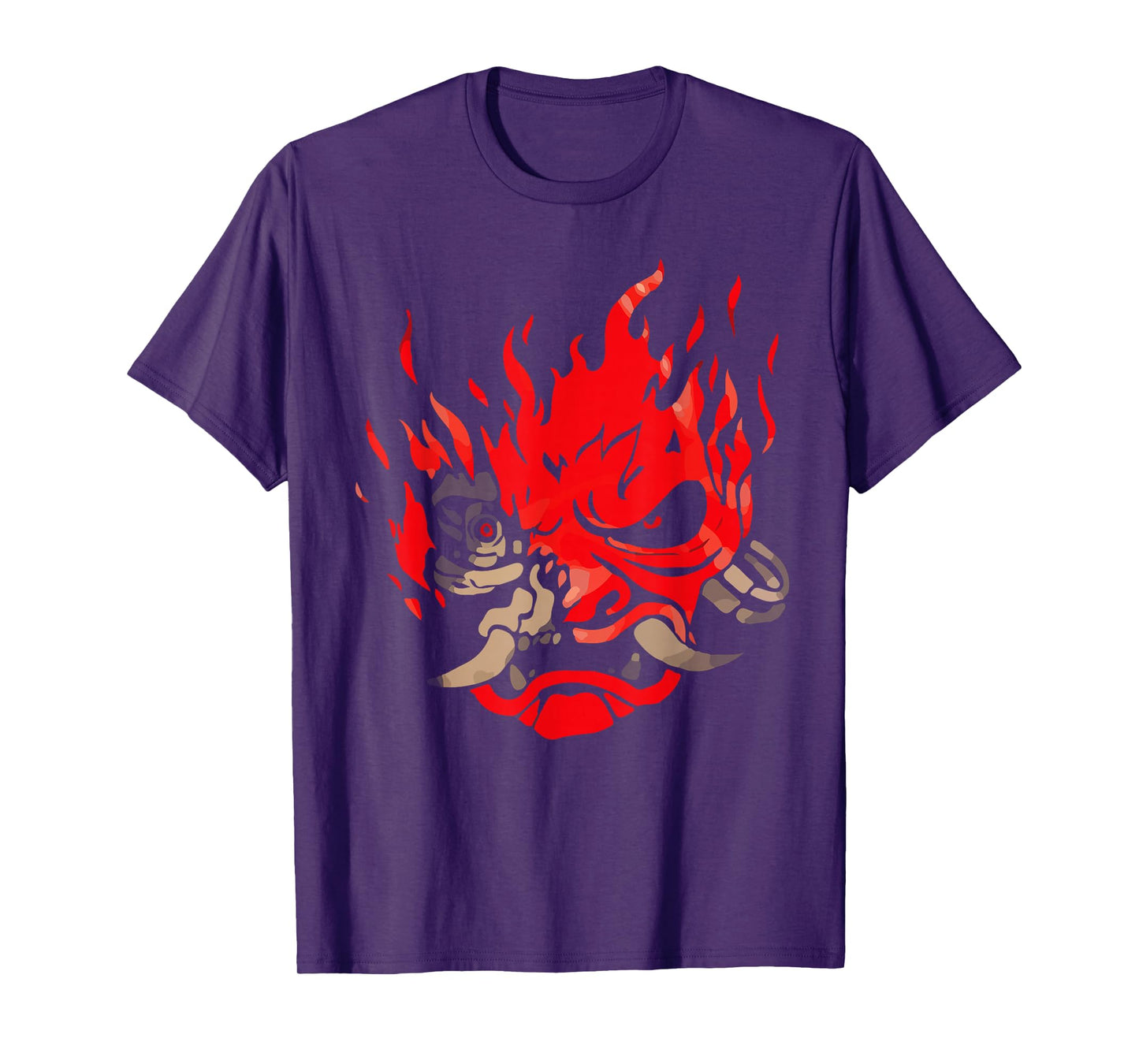 DJapan OniCyborg Cyberpunk T-Shirt - Unisex Adults - Black - Short Sleeve - Small - Classic Fit - Cotton & Polyester - Machine Wash