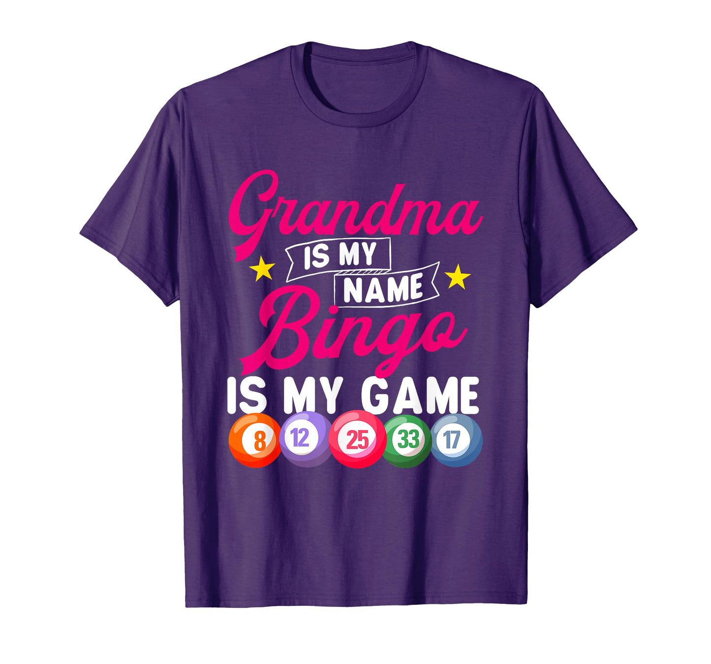 Grandma Is My Name Bingo Is My Game - Bingo Lover Gambler T-Shirt