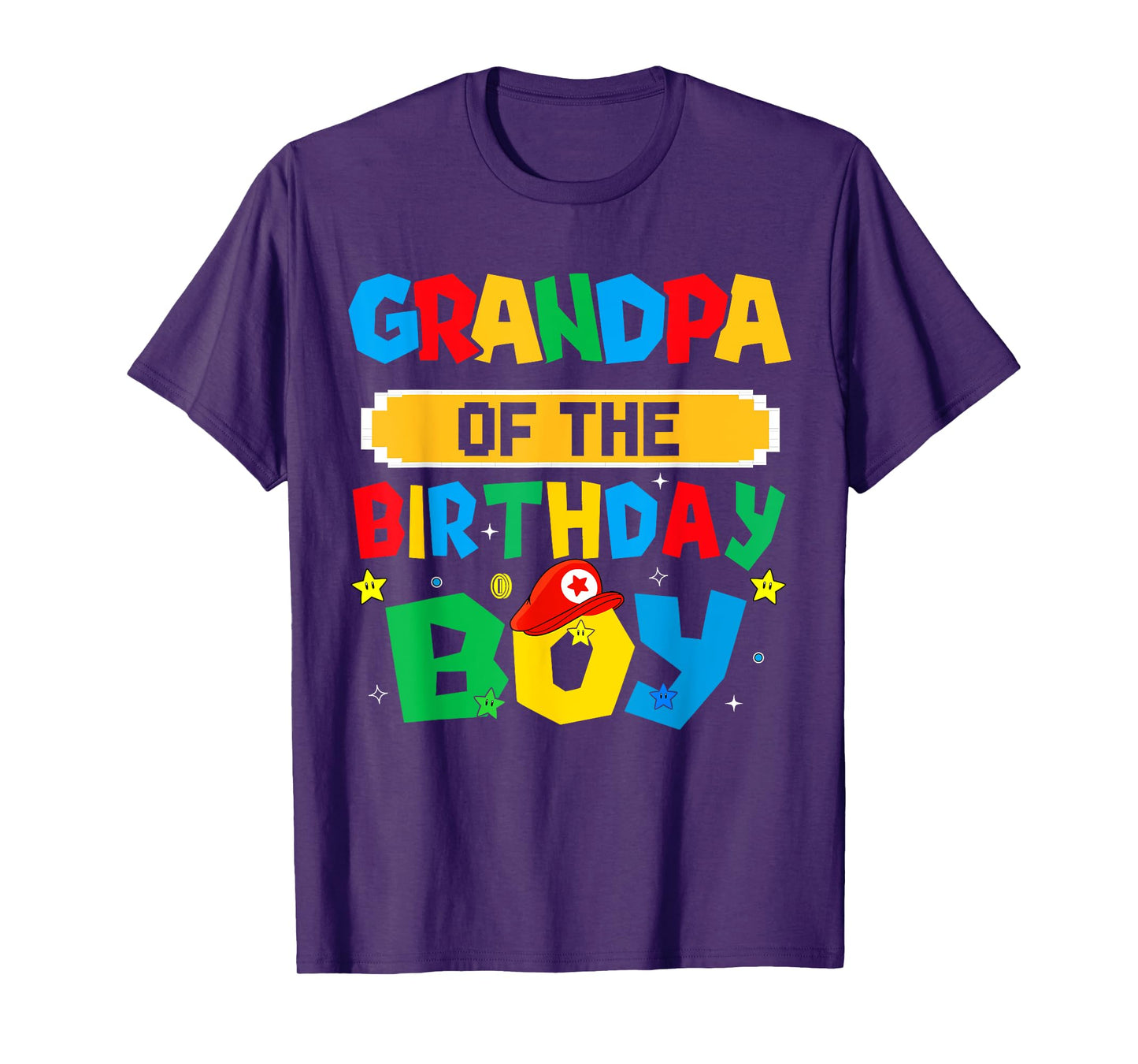Grandpa Of The Birthday Boy Game Video Gaming Match Family T-Shirt