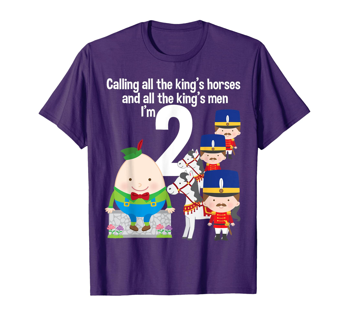 Toddler Kids Humpty Dumpty 2nd Birthday Party Nursery Song T-Shirt