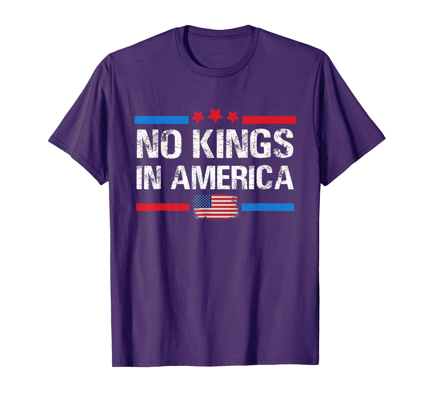 No Kings in America Vintage Patriotic No Kings T-Shirt