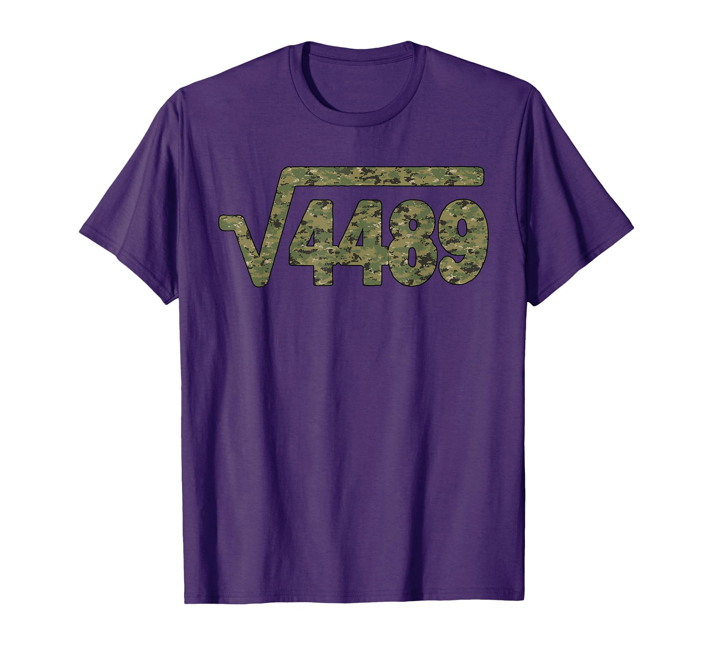 6 7 Army Pattern Meme Square Root 4489 Slang Math Teacher T-Shirt
