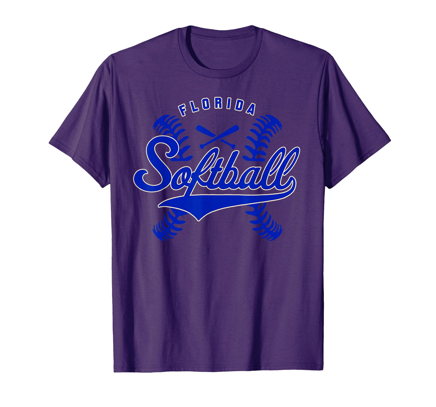 Florida Softball Vintage Mens Kids Team Retro Softball Fan T-Shirt