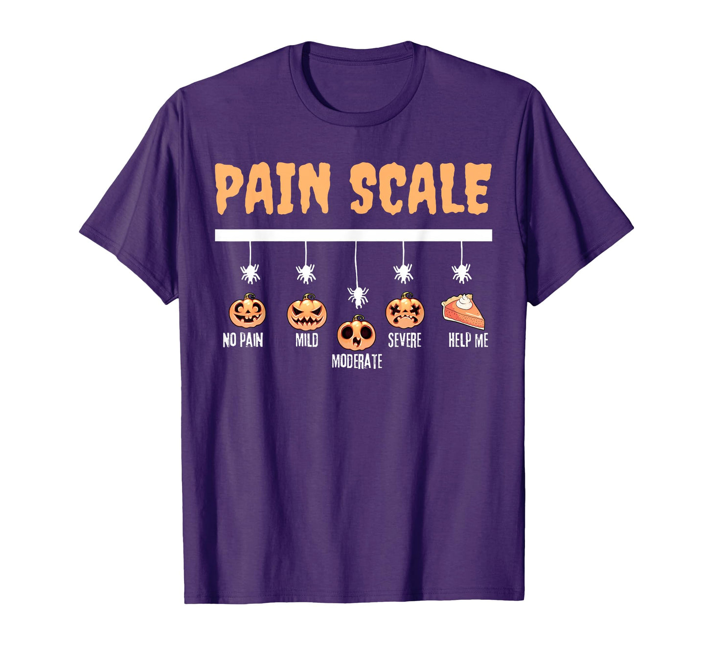 Spooky Pumpkin Pain Scale Trauma Nurse Triage Halloween Fall T-Shirt