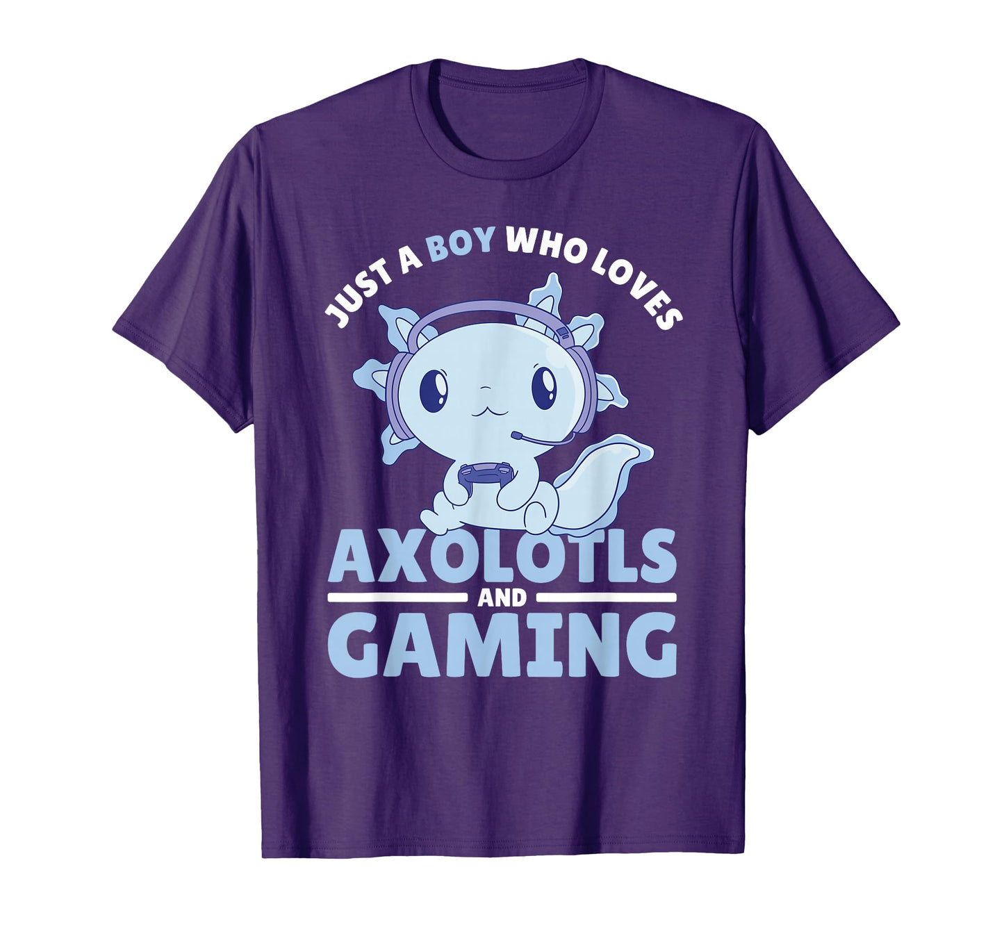 Just A Boy Who Loves Axolotls And Gaming T-Shirt