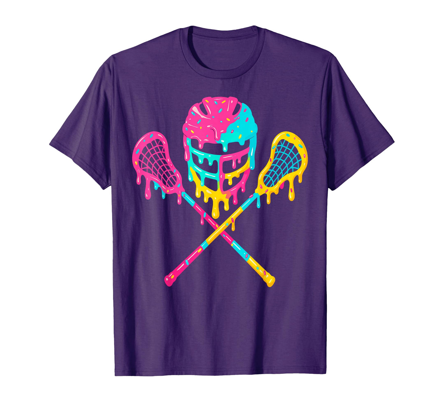 Lacrosse Drip Lax Helmet Ice Cream Sticks T-Shirt