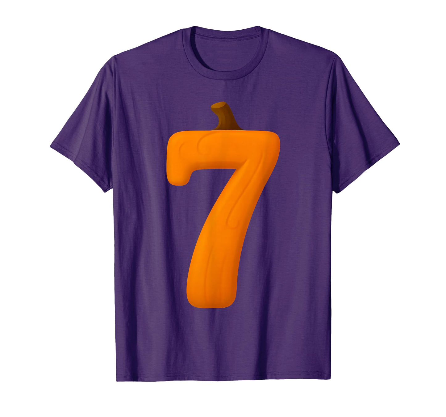 7 Number Six Seven Fall Pumpkin Halloween Funny Matching T-Shirt
