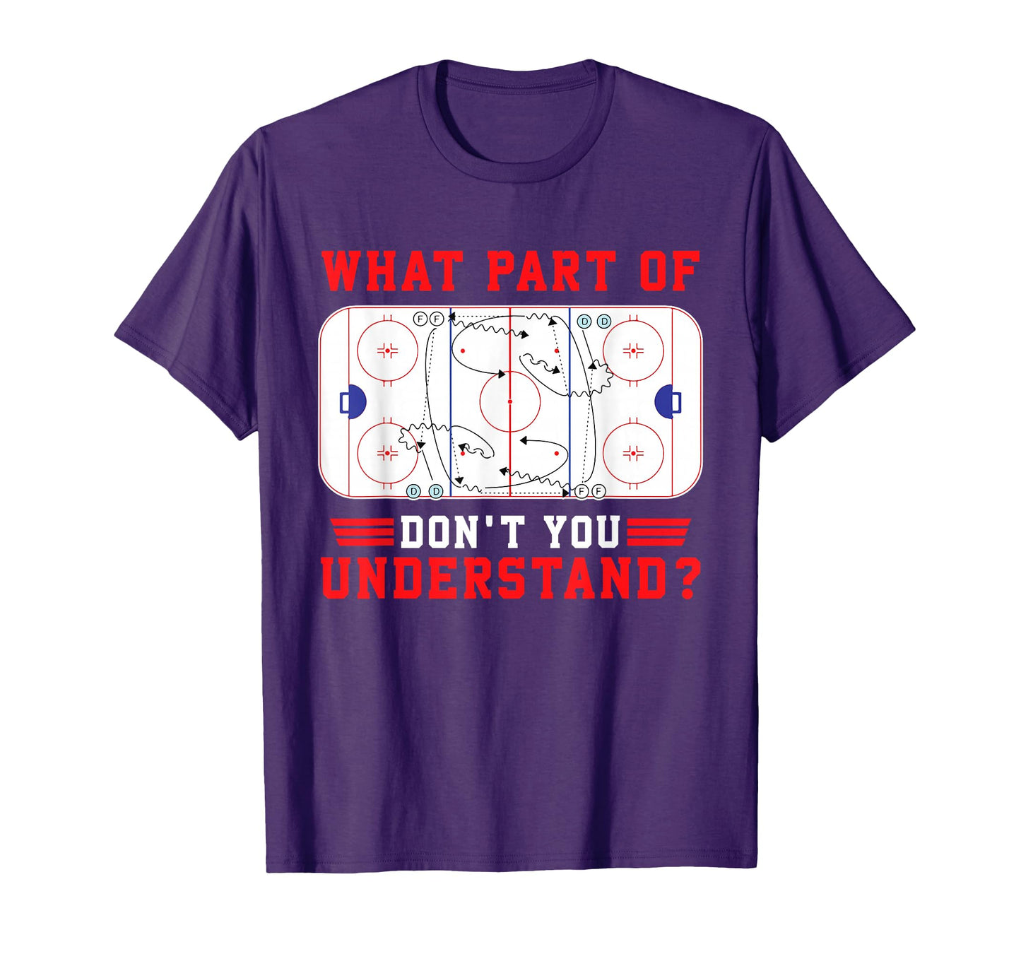 What Part Of Hockey Don't You Understand Hockey Player Funny T-Shirt