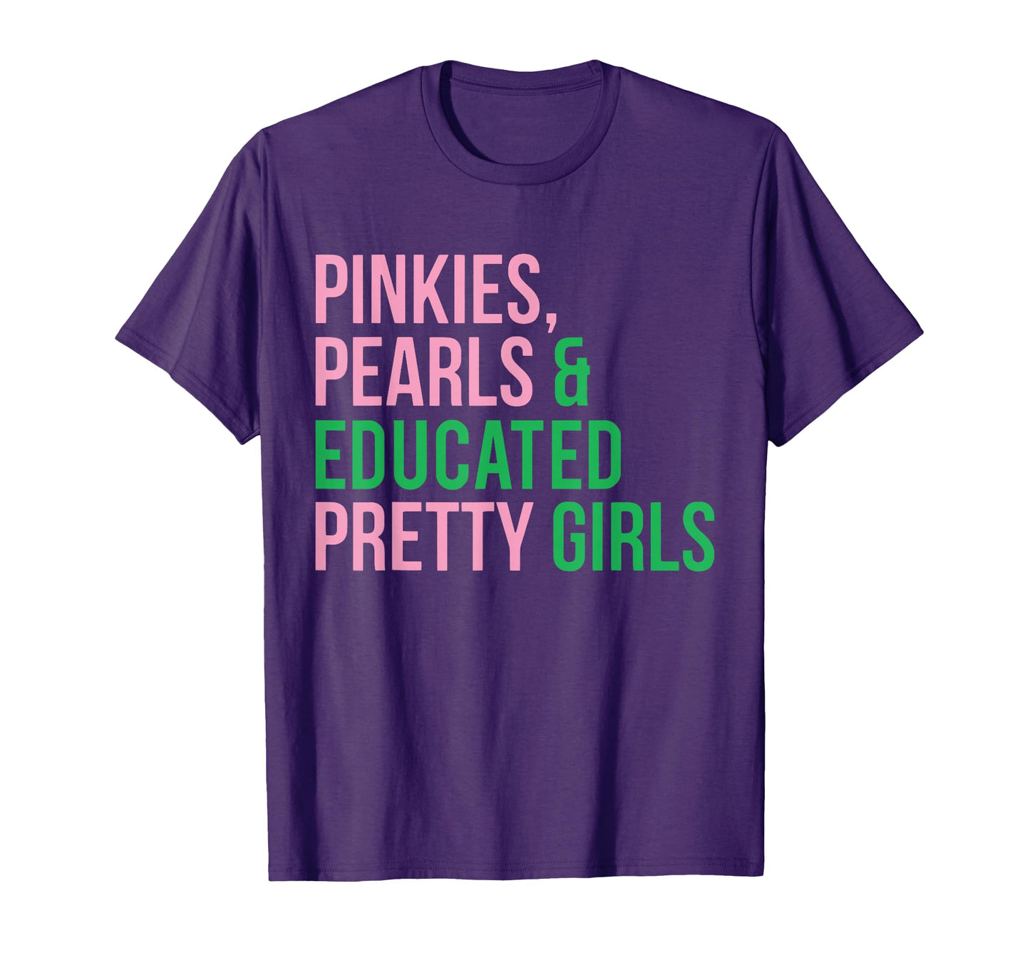 Pinkies Pearls Educated 1908 Pink And Green Kappa Kollection T-Shirt