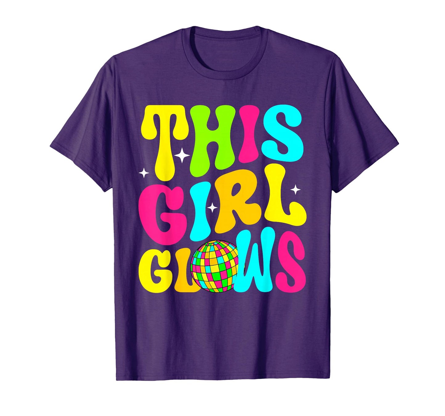 This Girl Glows Colorful Groovy For Kids Girls Women T-Shirt