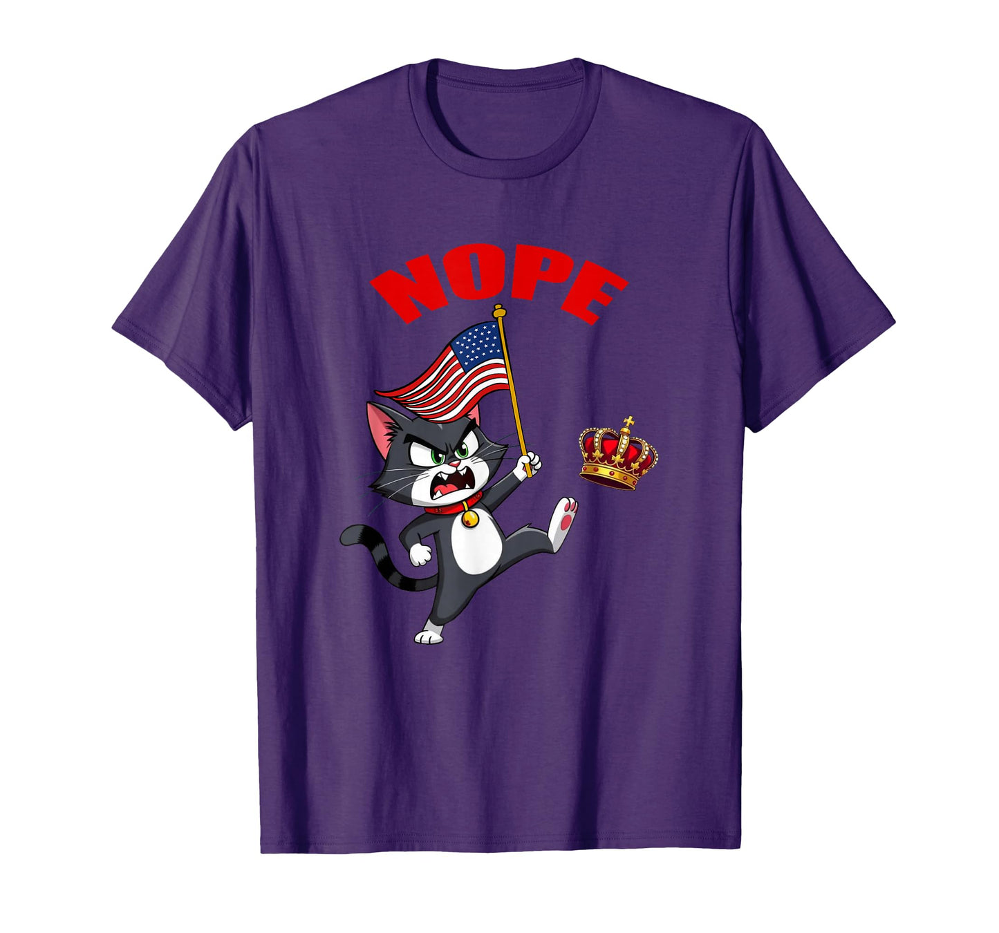 Funny No Kings in America Cat T-Shirt