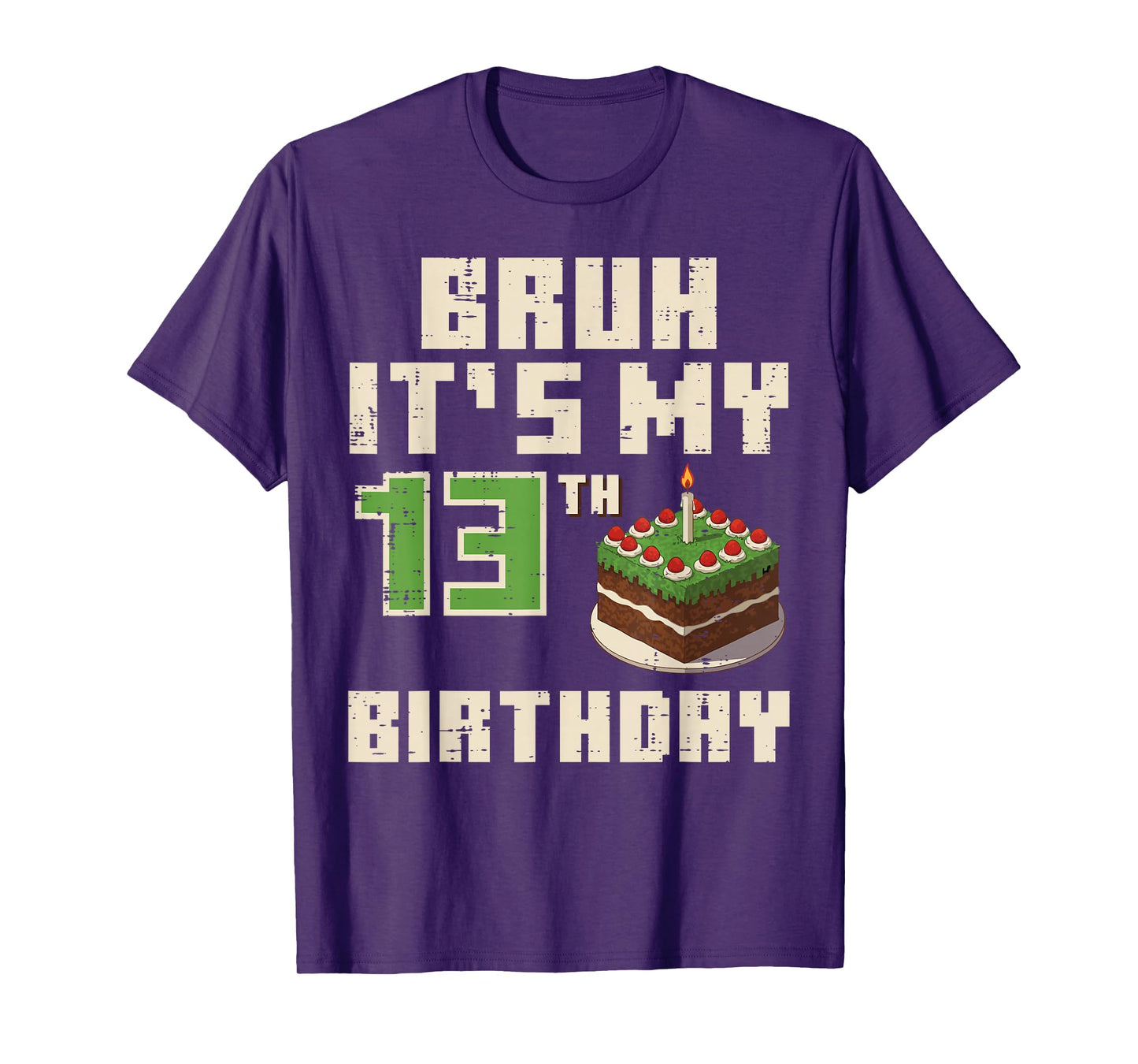 13th Birthday Pixel Gamer 13 Year Gaming Bday Boys Teen Kids T-Shirt