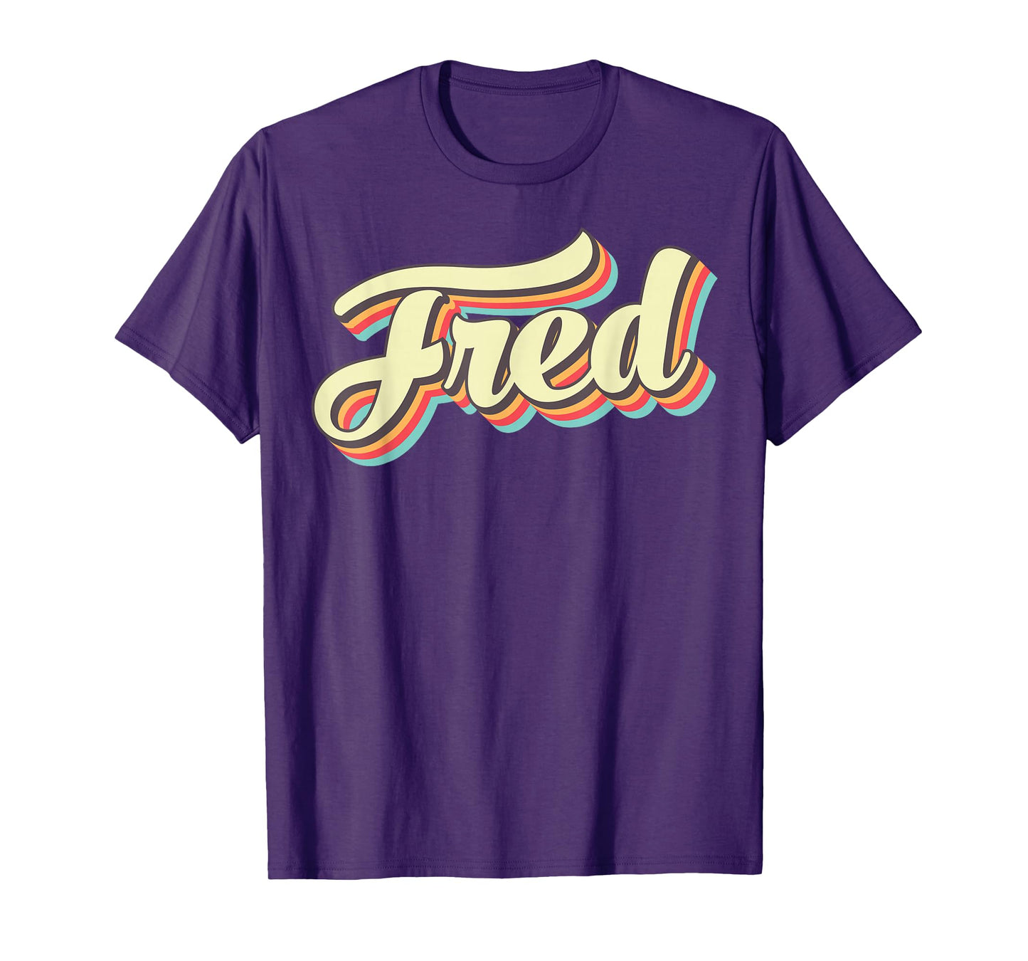 Fred TShirt Retro Art Baseball Font Vintage T-Shirt