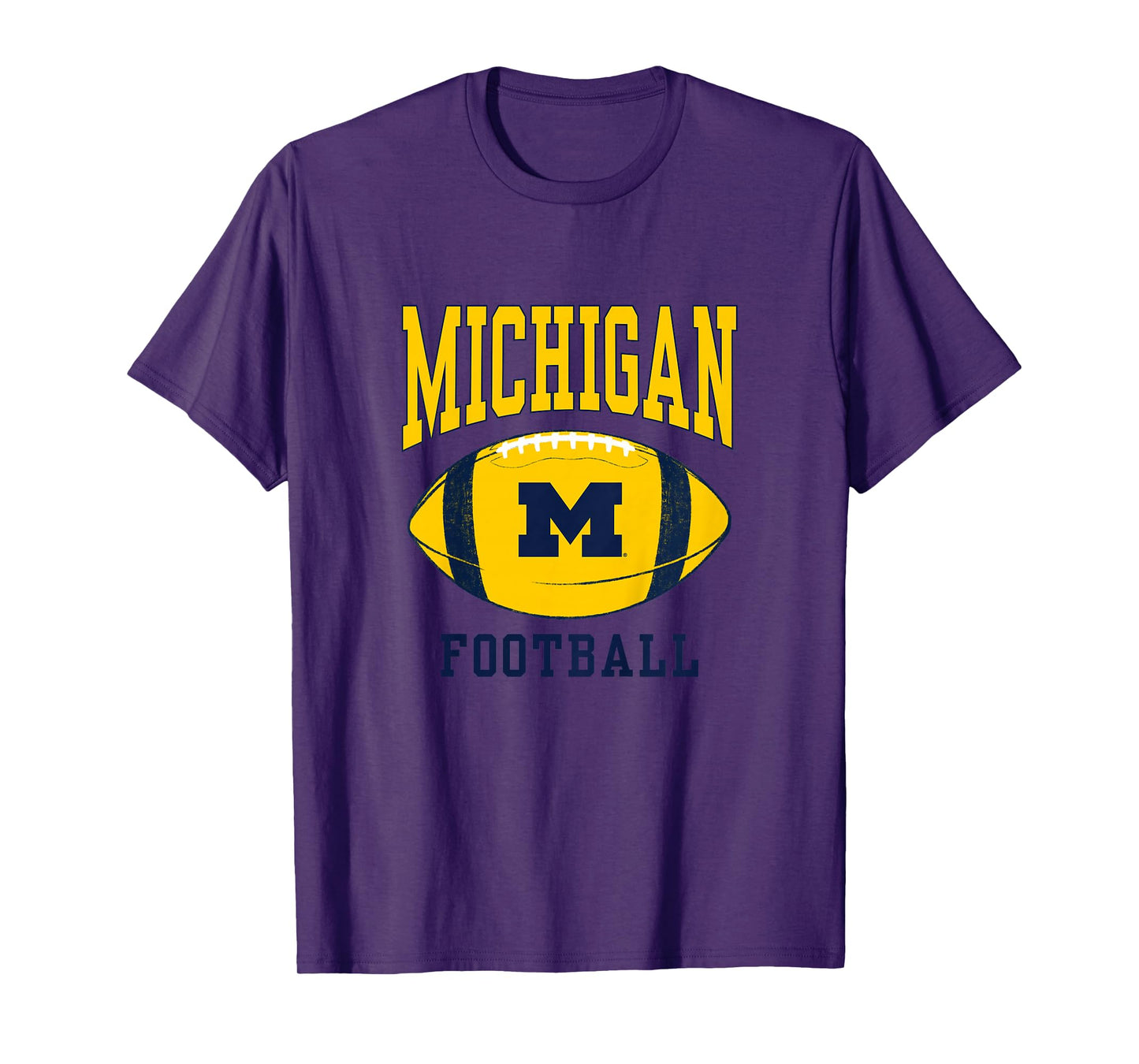 Kids University of Michigan Wolverines U of M Football Ball T-Shirt
