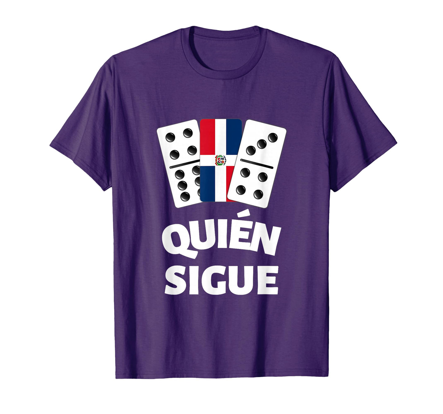 Dominican Republic Flag Dominoes Domino Train Quien Sique T-Shirt