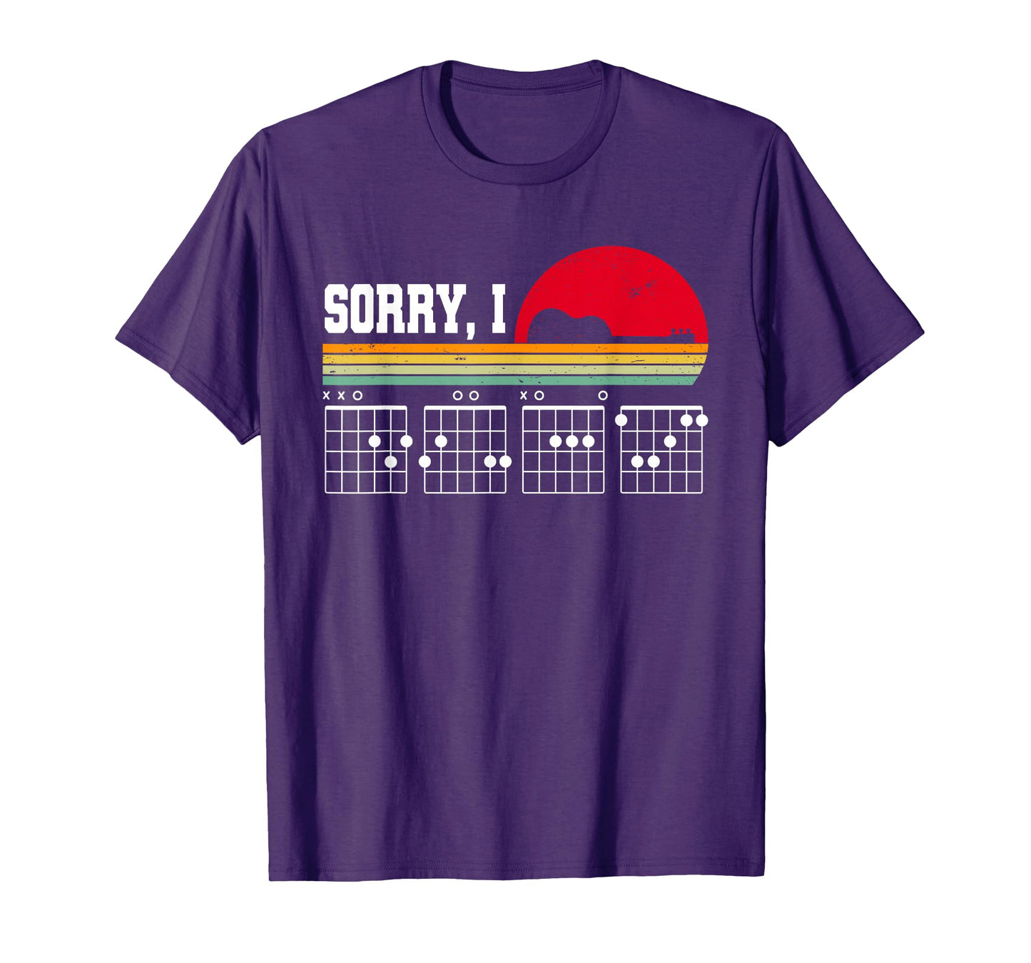 Sorry I DGAF Hidden Message Guitar T-Shirt