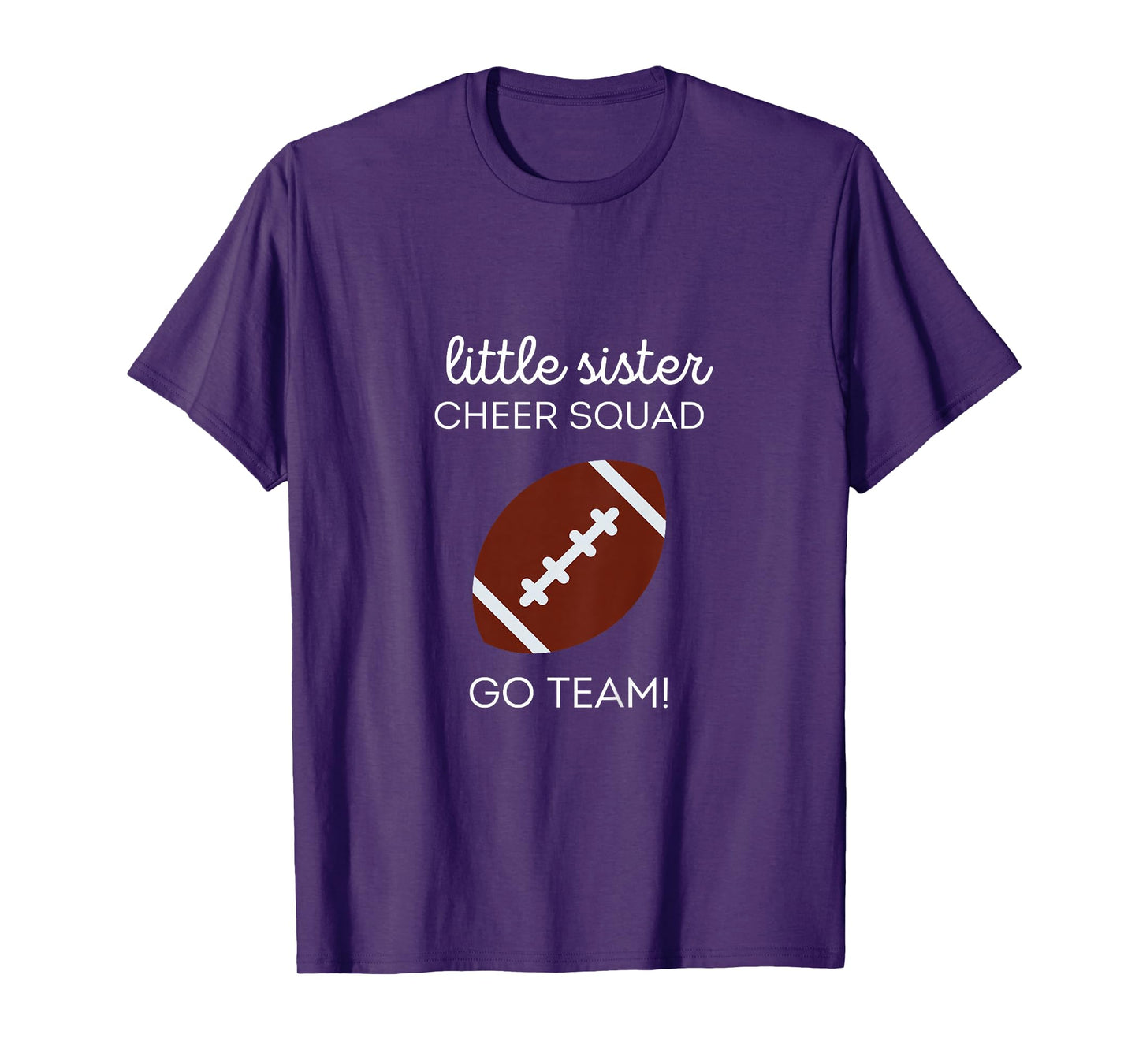 Kids Little Sister Cheer Squad Football Tee T-Shirt