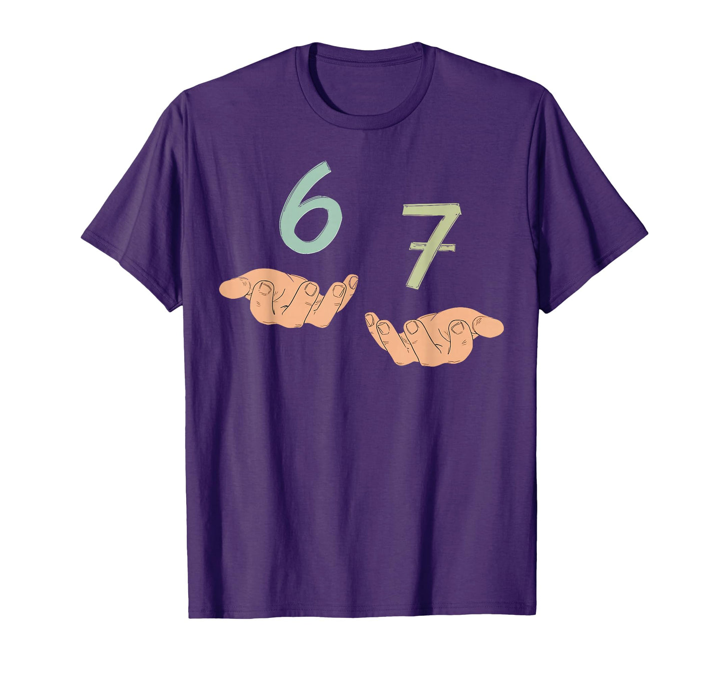 Funny Hands 67 Meme Six Seven Gen Alpha Slang T-Shirt