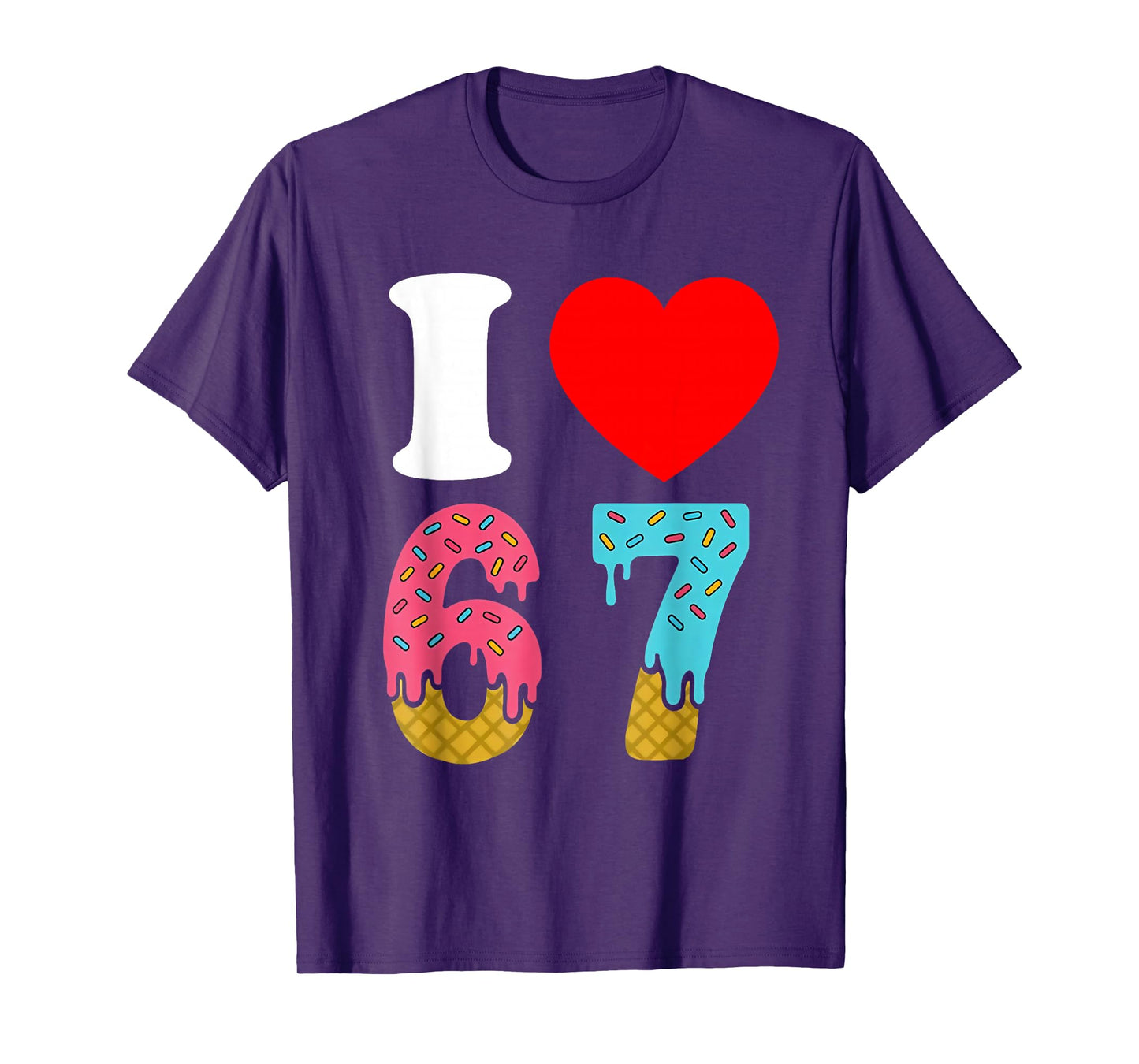 Number 67 I Love Six Seven Classic 6 7 67 Meme Couple T-Shirt