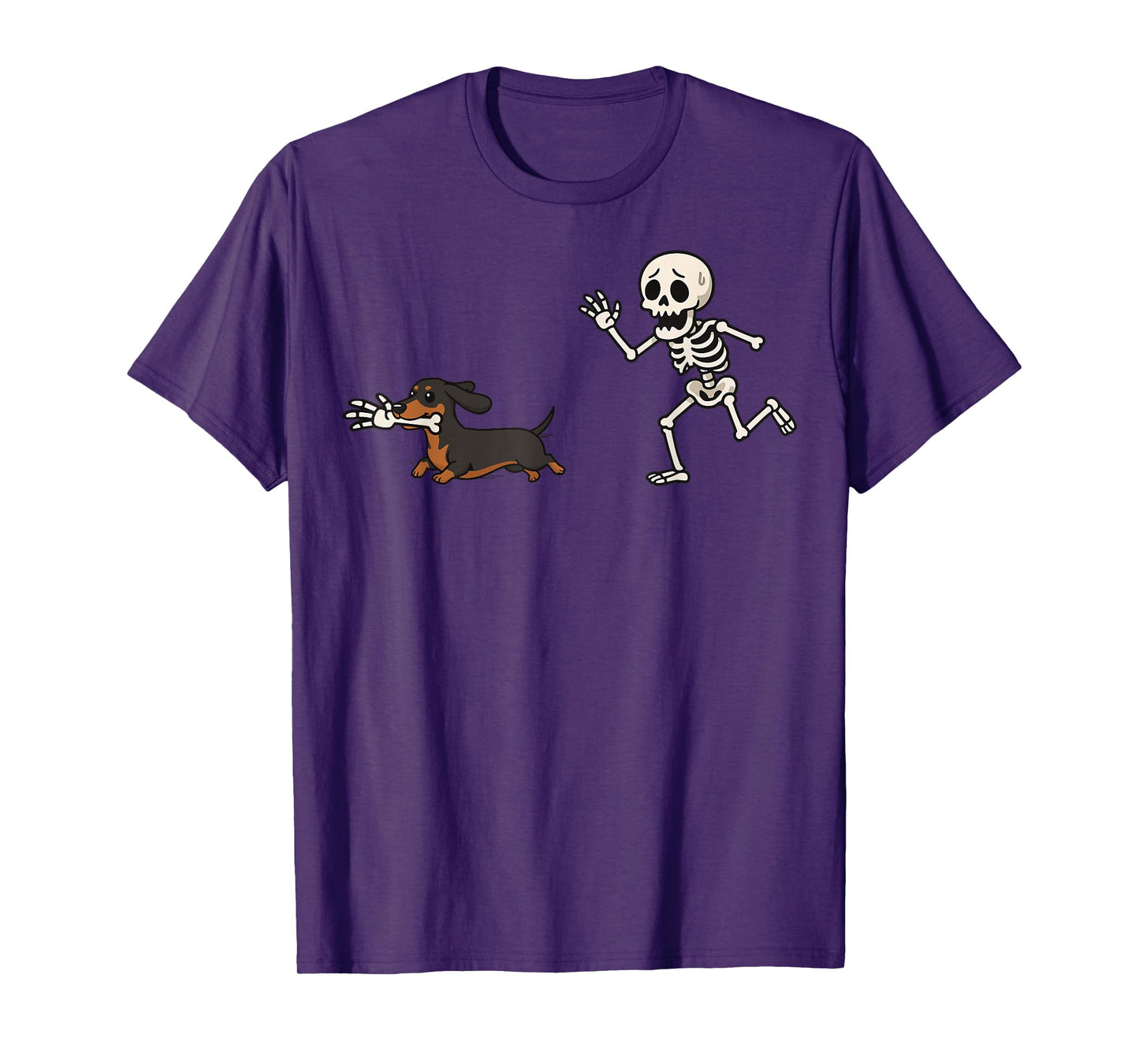 Dachshund Skeleton Hand Halloween T-Shirt
