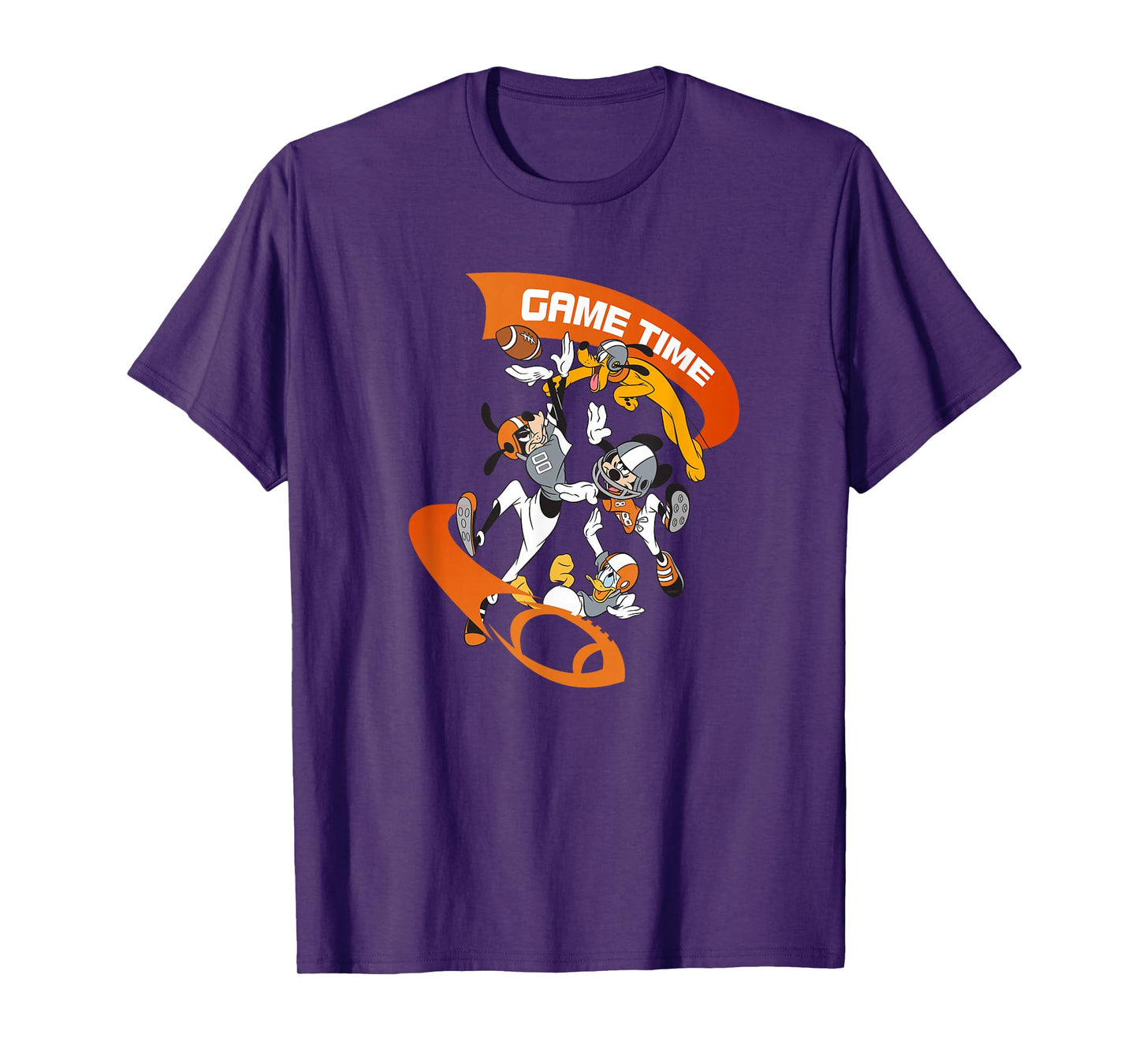 Disney Mickey Goofy Donald & Pluto Game Time Football Sports T-Shirt