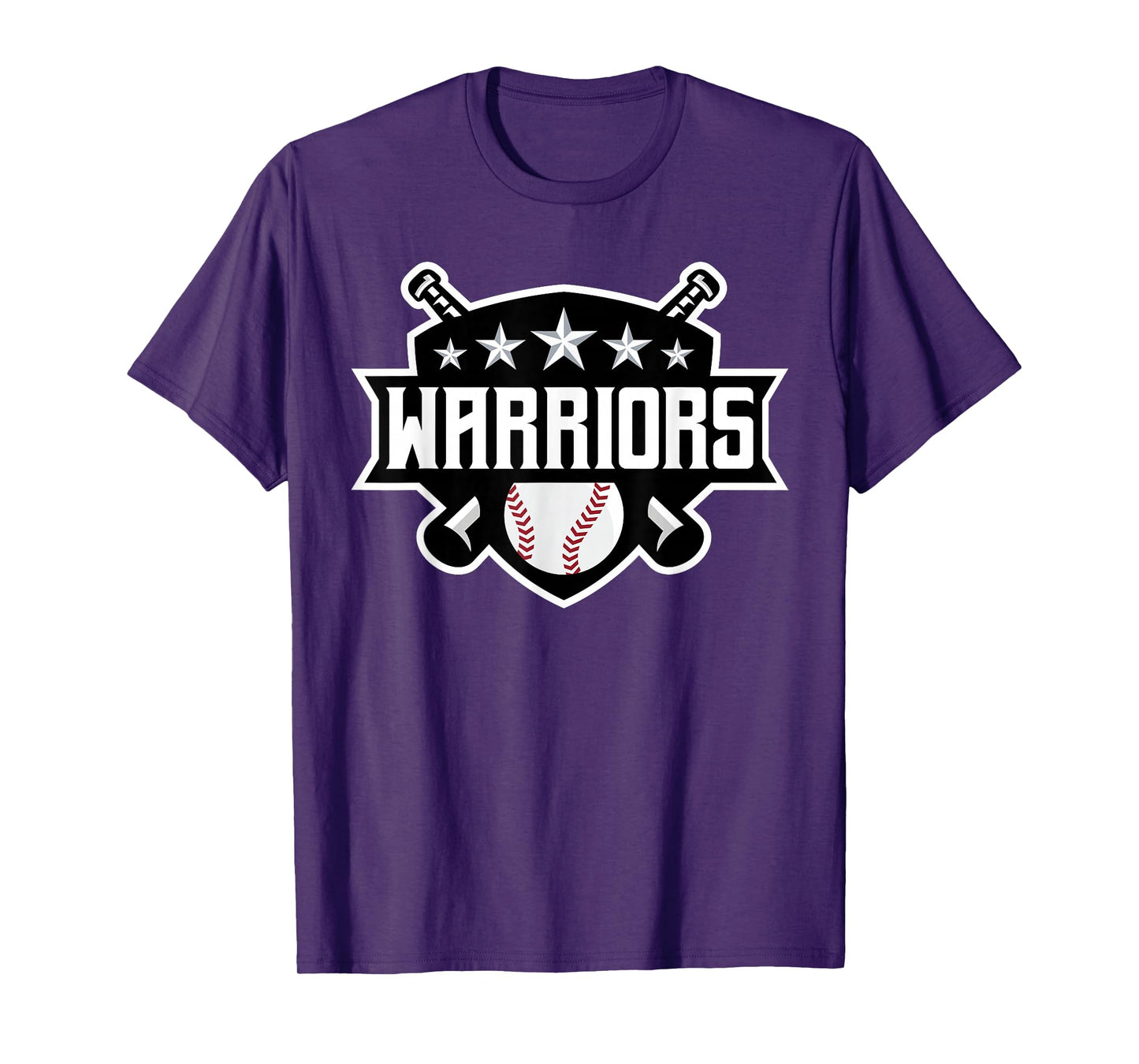 Warriors Baseball Sports Game Day Spirit Print Stars Mom Dad T-Shirt