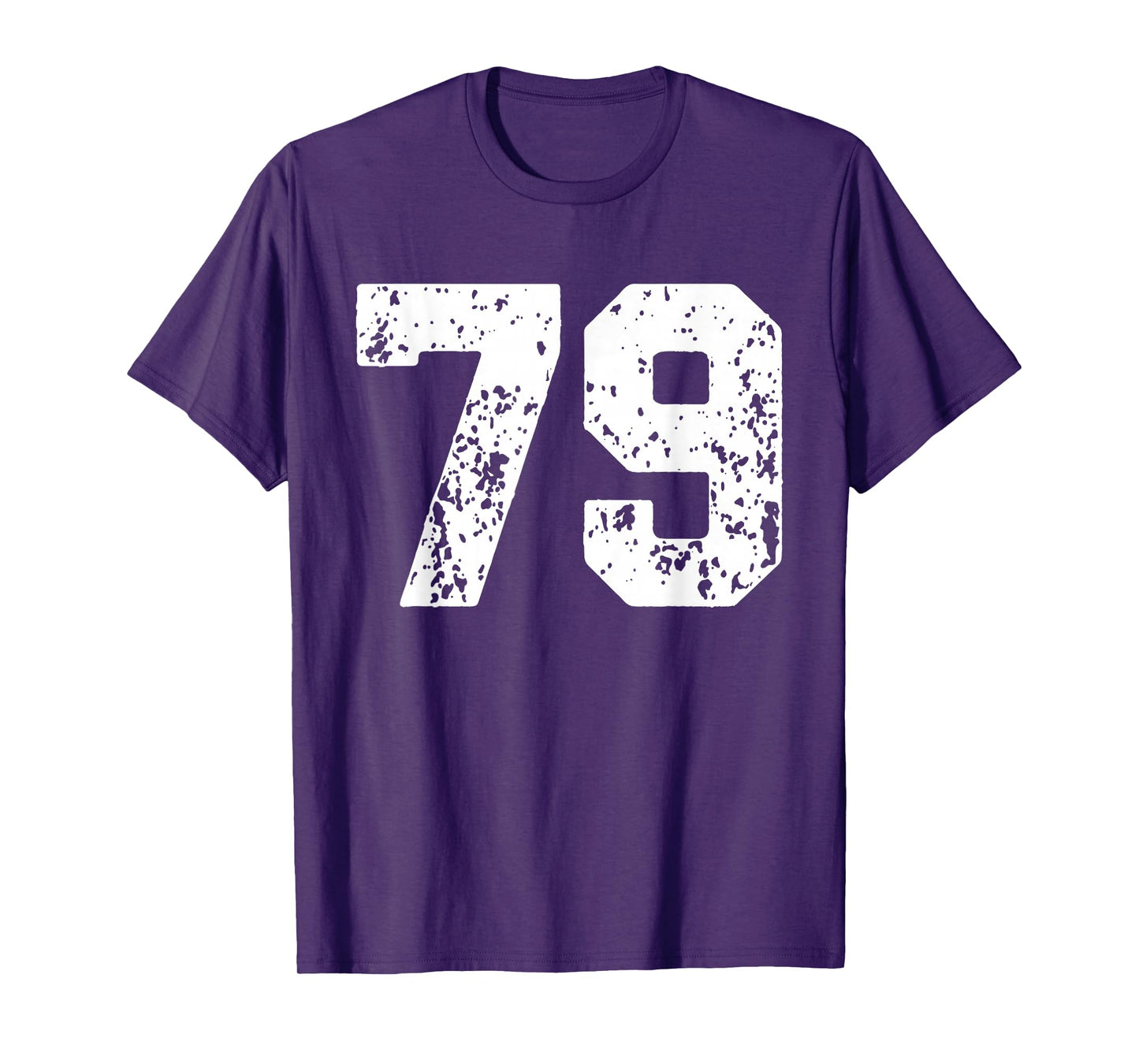 Number 79 White Best Classic College Style Birthday Funny T-Shirt