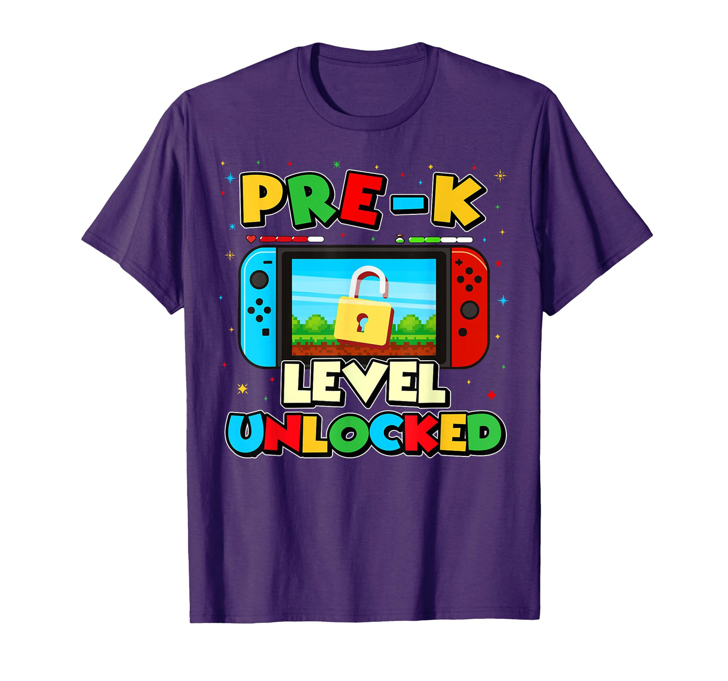Pre-K Level Unlocked Video Gamer Boys Kids Back To School T-Shirt