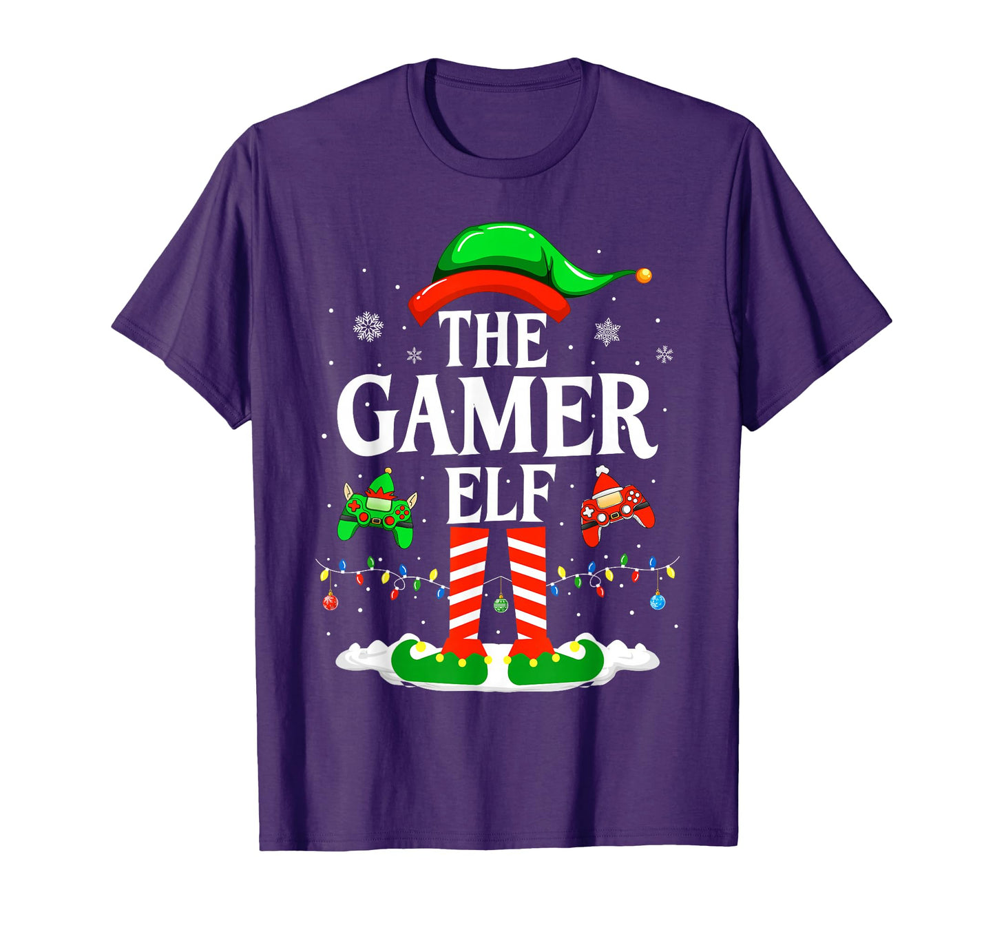 The Gamer Elf Funny Gaming Elf Christmas Gamer T-Shirt