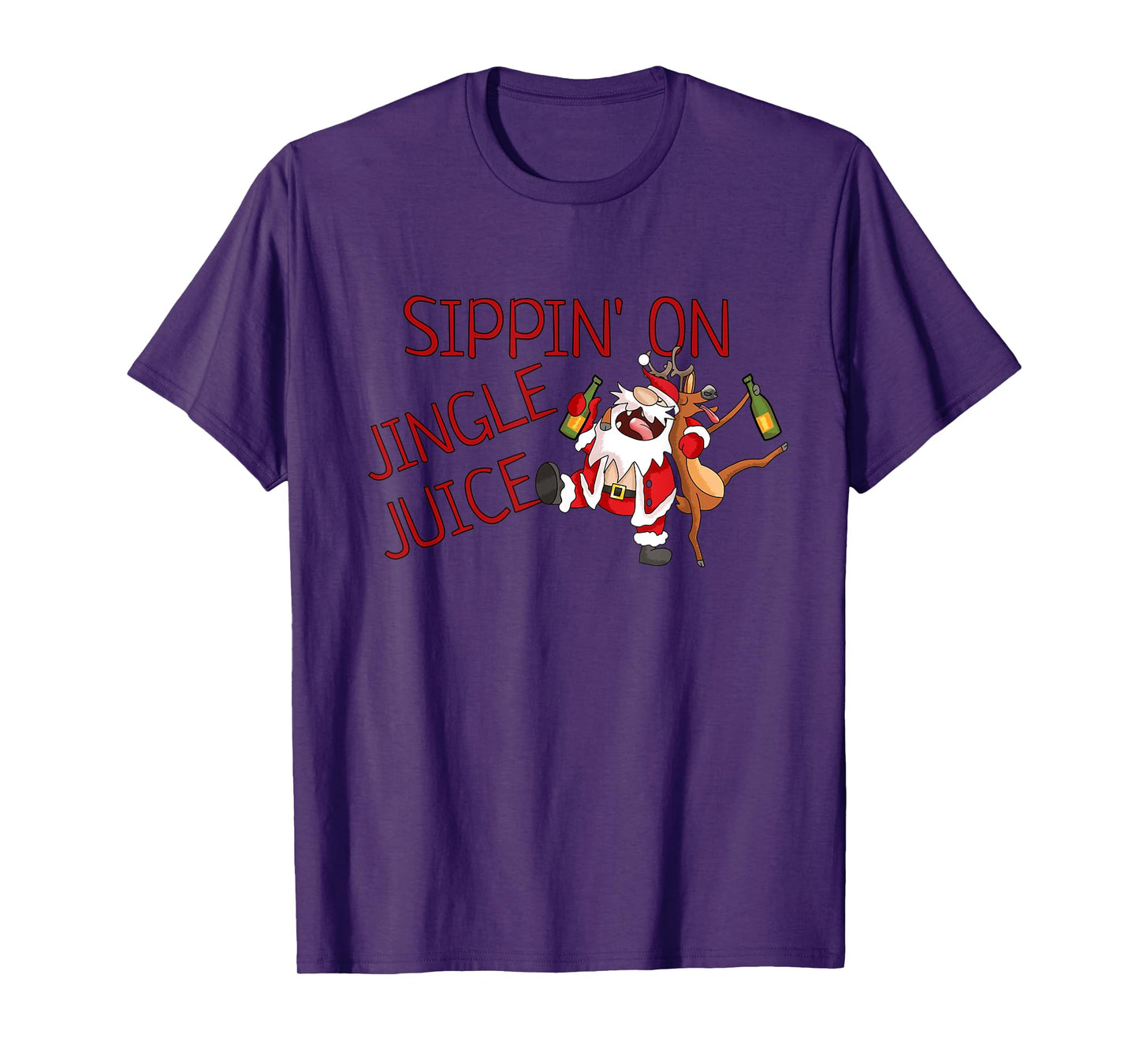 Sippin On Jingle Juice | Funny Christmas Drinking Drunk Xmas T-Shirt