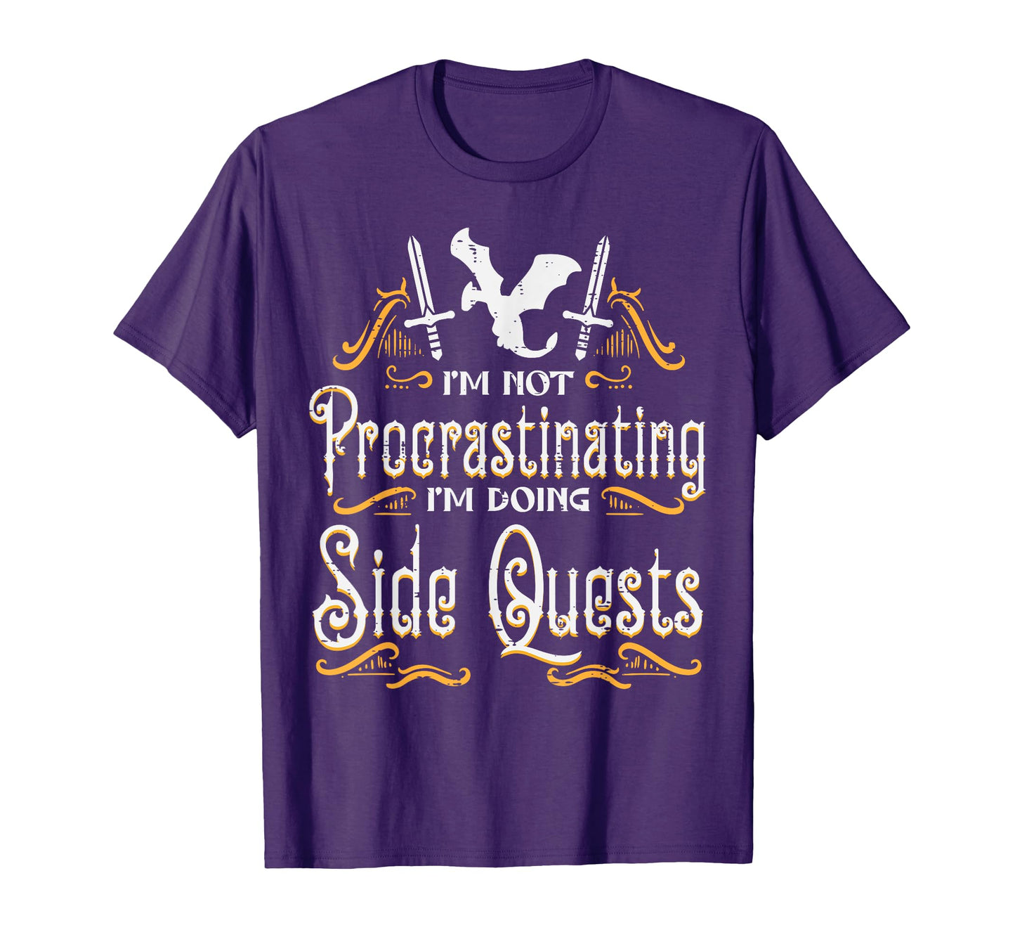 RPG Gamer Not Procrastinating Side Quest Funny Men Boys Kids T-Shirt