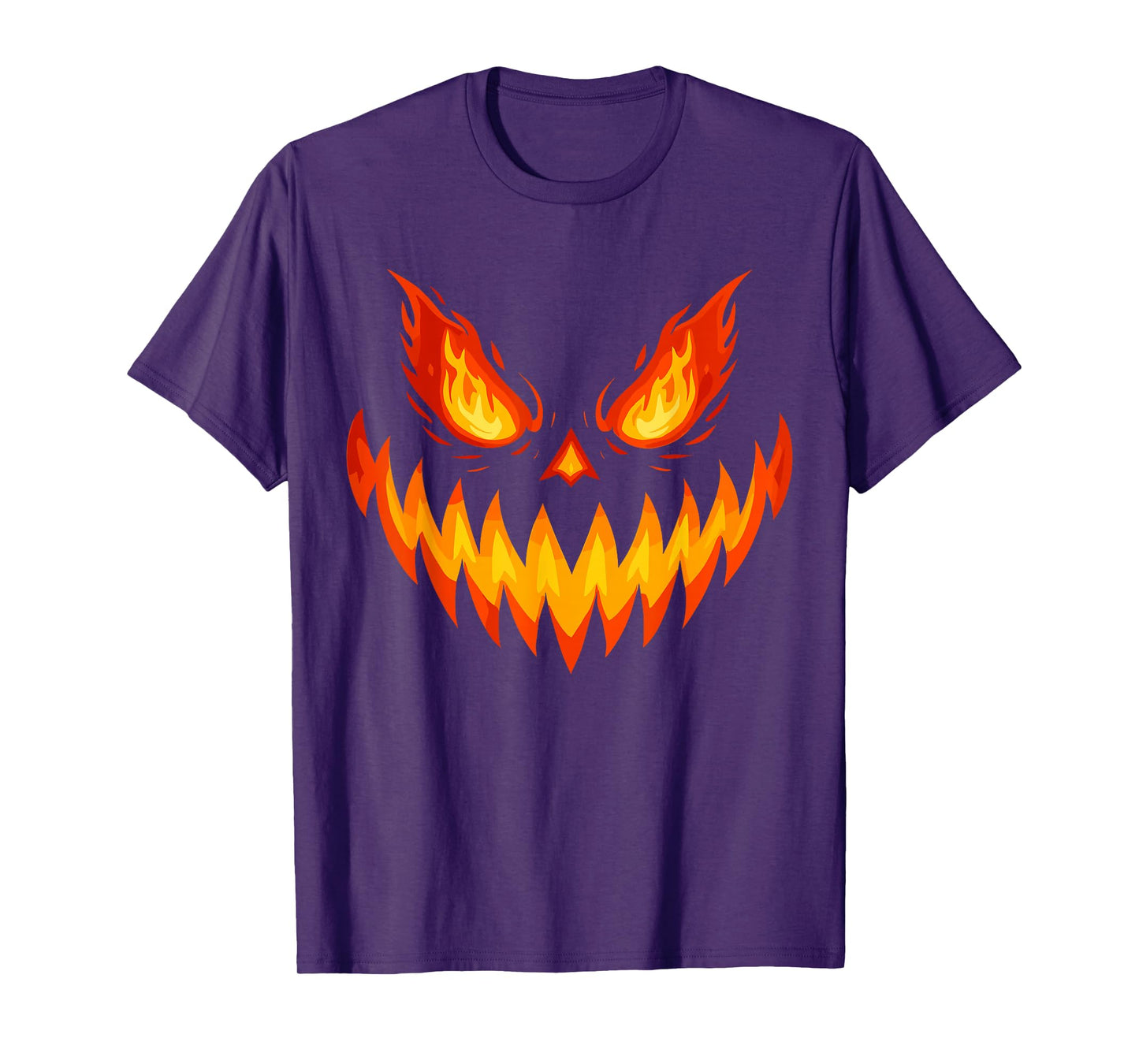 Scary Spooky Jack O Lantern Face Pumpkin Halloween Men Boys T-Shirt