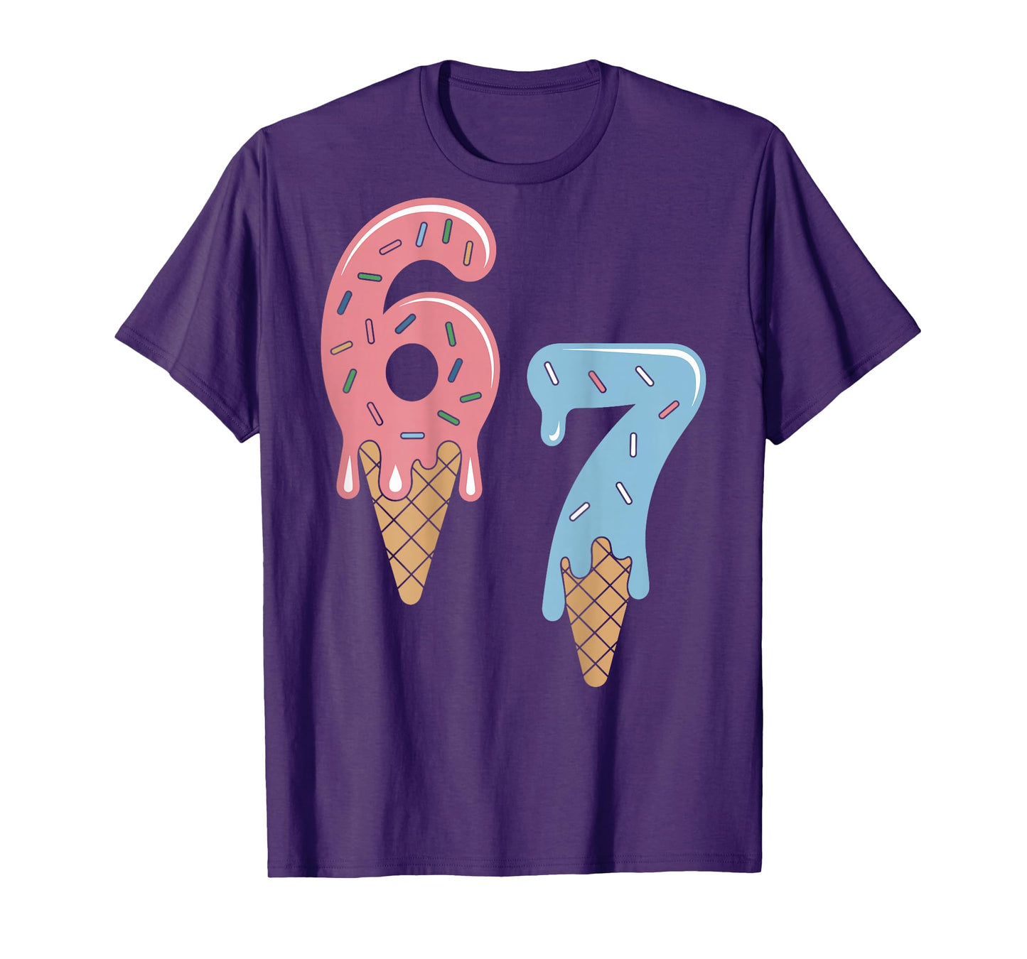 Funny Six Seven Meme 6 7 Shirt Retro T-Shirt