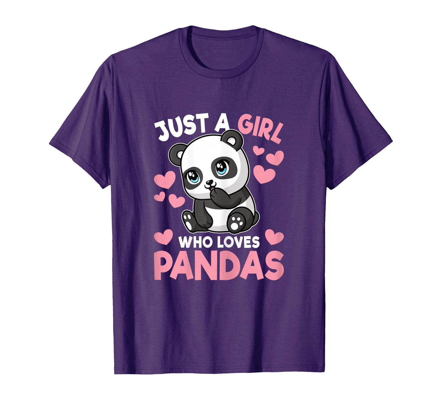Just A Girl Who Loves Pandas Cute Panda Girls Kids Toddlers T-Shirt