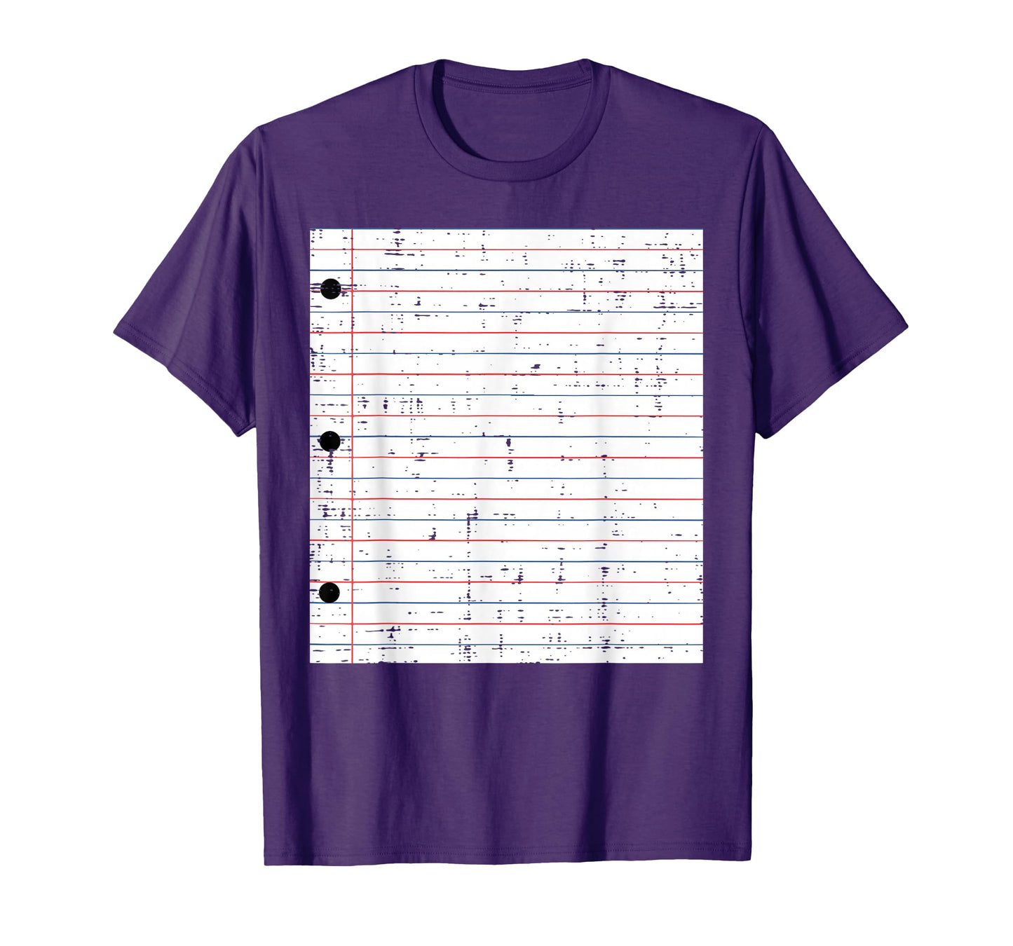 Halloween Lined Notebook Funny Student Costume Men Women Kid T-Shirt