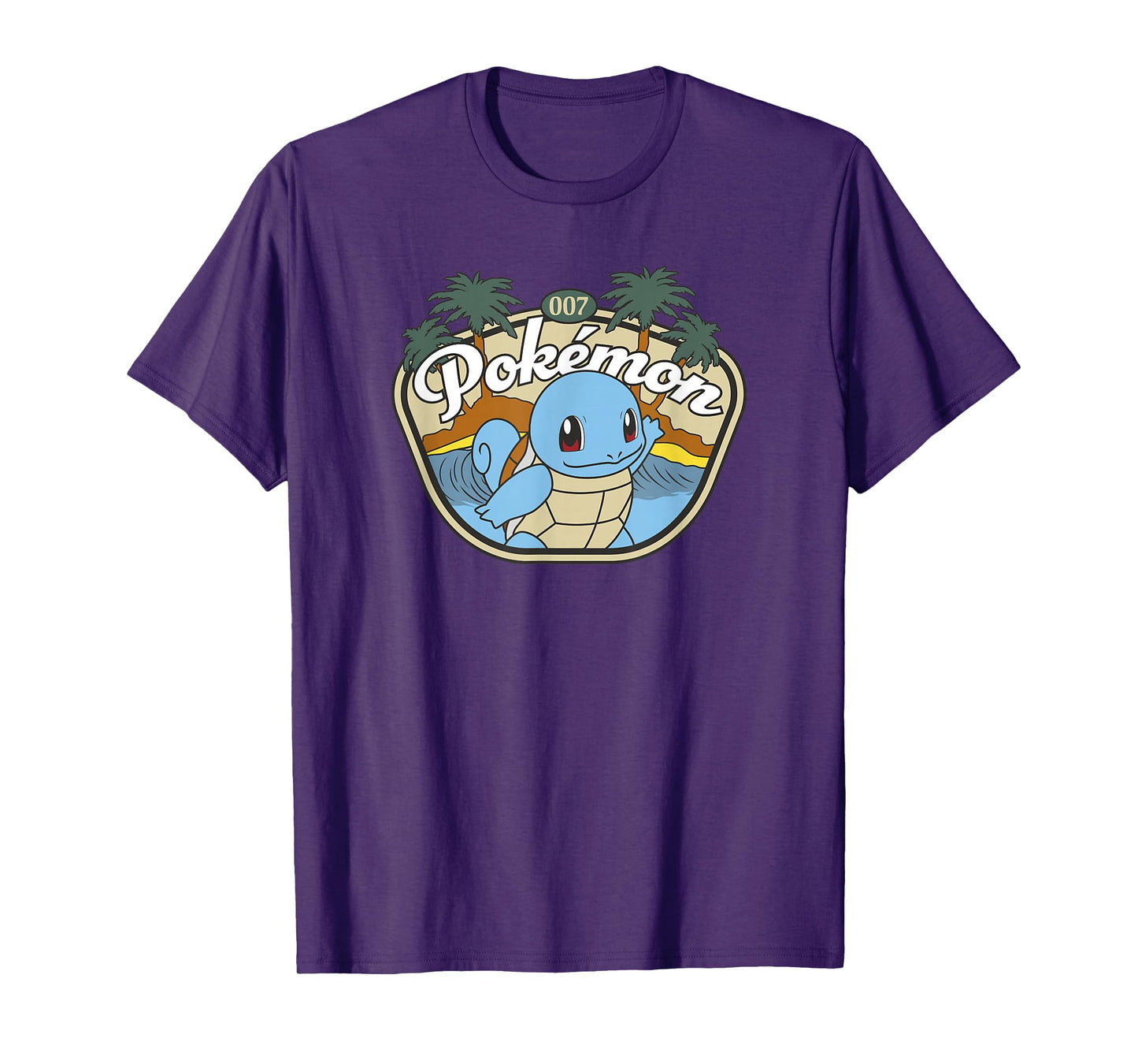 Pokémon 007 Squirtle Surfing Outdoors Adventure Beach Poster T-Shirt